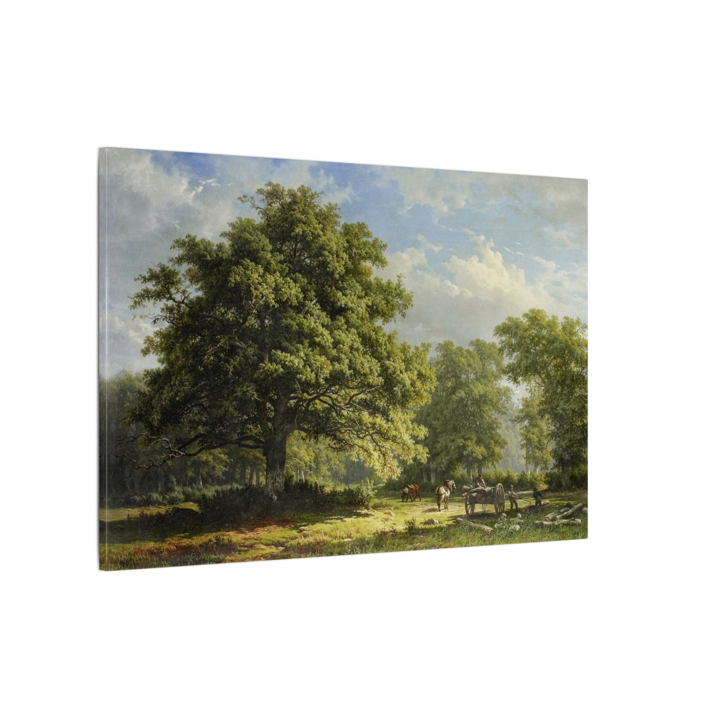 Bentheim Forest Canvas Art by George Andries Roth, Serene Nature Landscape Wall Decor, Luxurious Gift