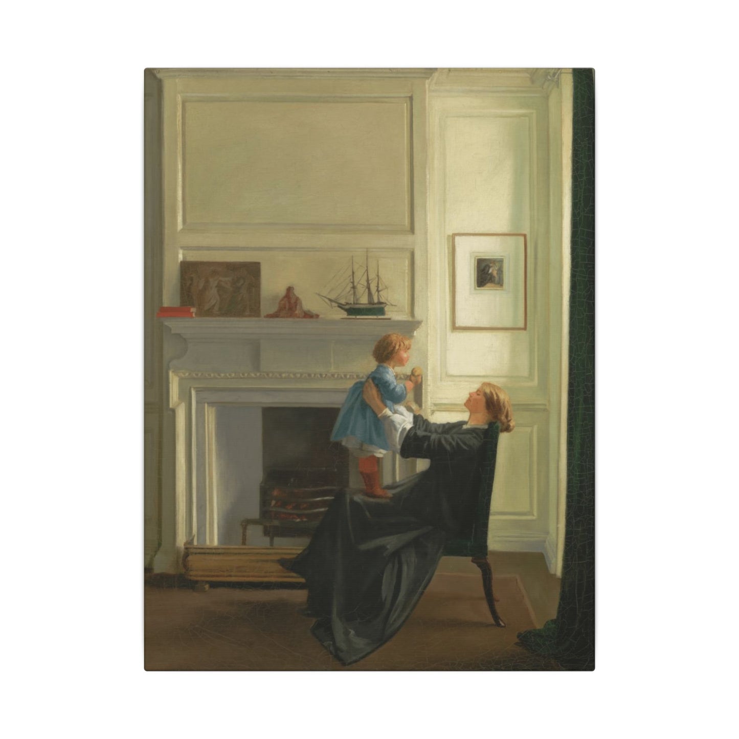 Mother and Child Canvas Print by Sir William Rothenstein, Perfect Mother's Day Gift, Present for Mom's Birthday