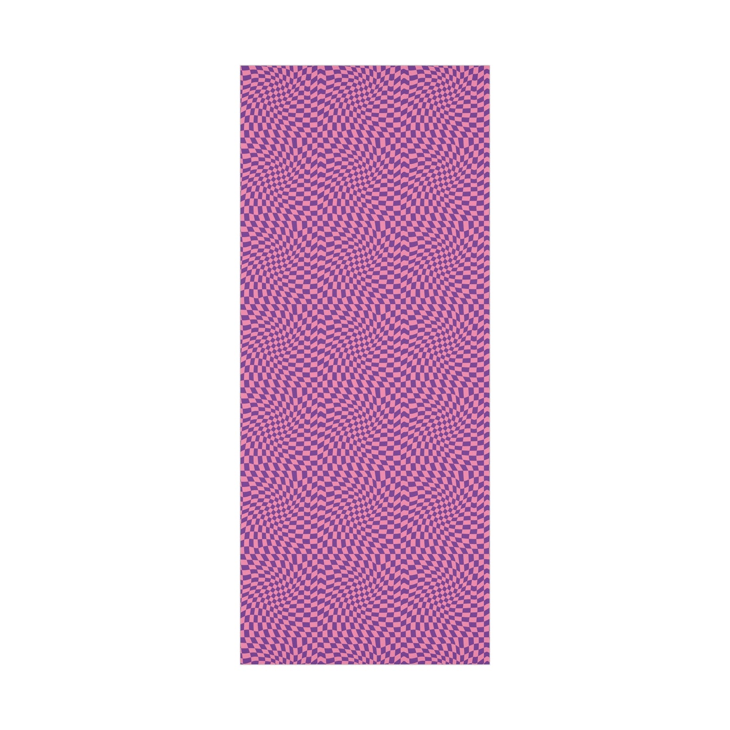 Checkered Wrapping Paper, Chic Pink Purple, Funky 70s Vibe, Girly Gift Wrap, Satin or Matte Finish