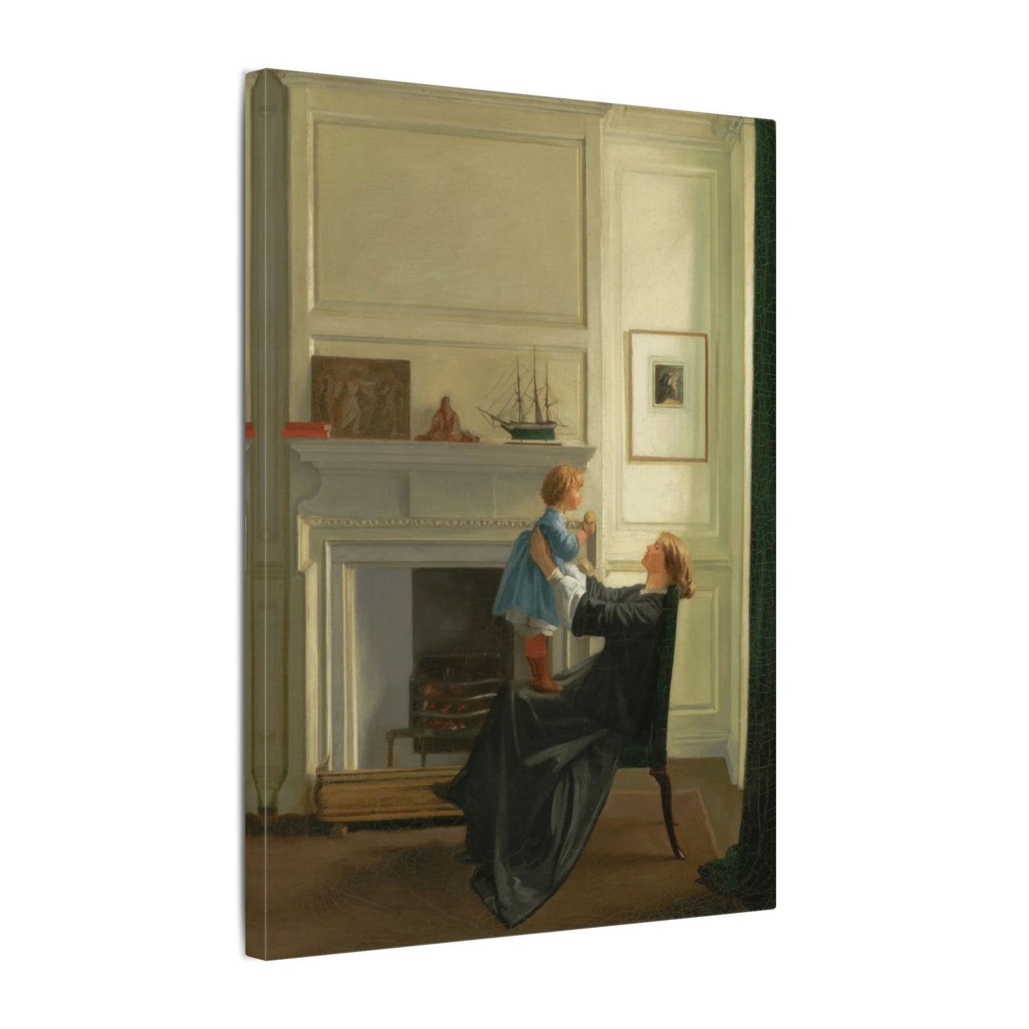 Mother and Child Canvas Print by Sir William Rothenstein, Perfect Mother's Day Gift, Present for Mom's Birthday
