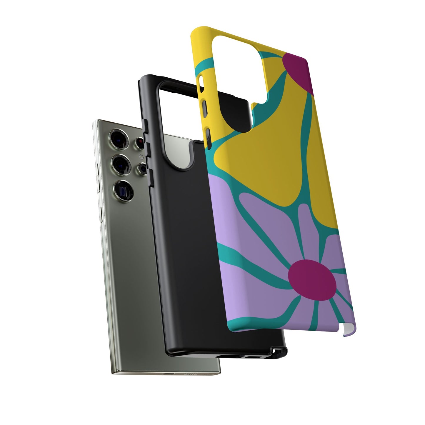 Matisse Style Floral Tough Phone Case, Colorful Abstract Flowers, Gift for Art Lovers, Wide Range of Smartphones