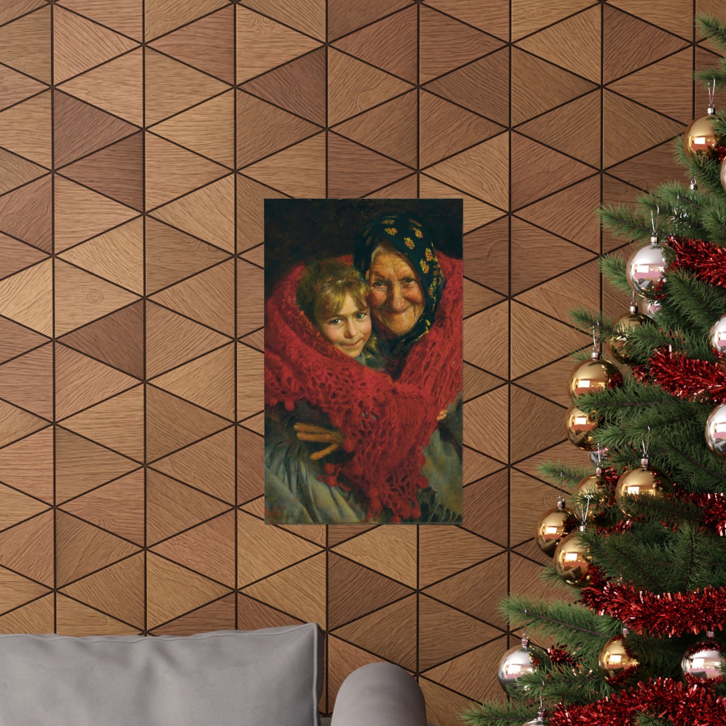 Gaetano Bellei Grandmother and Child Print - Classic Family Art Poster - Ideal Mothers Day Gift - Matte Poster