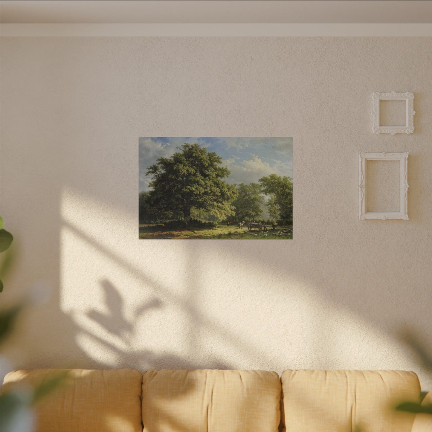Bentheim Forest Canvas Art by George Andries Roth, Serene Nature Landscape Wall Decor, Luxurious Gift