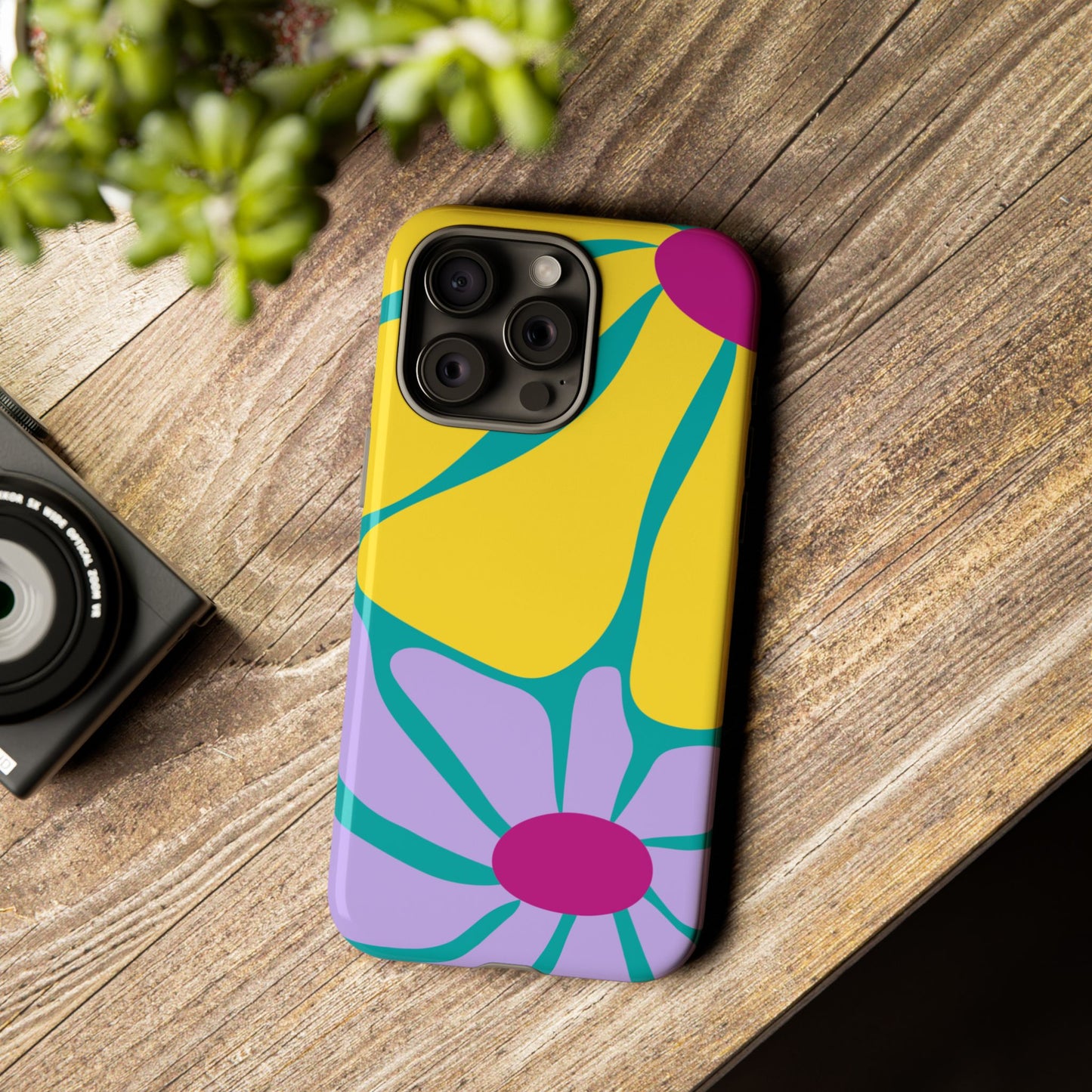 Matisse Style Floral Tough Phone Case, Colorful Abstract Flowers, Gift for Art Lovers, Wide Range of Smartphones