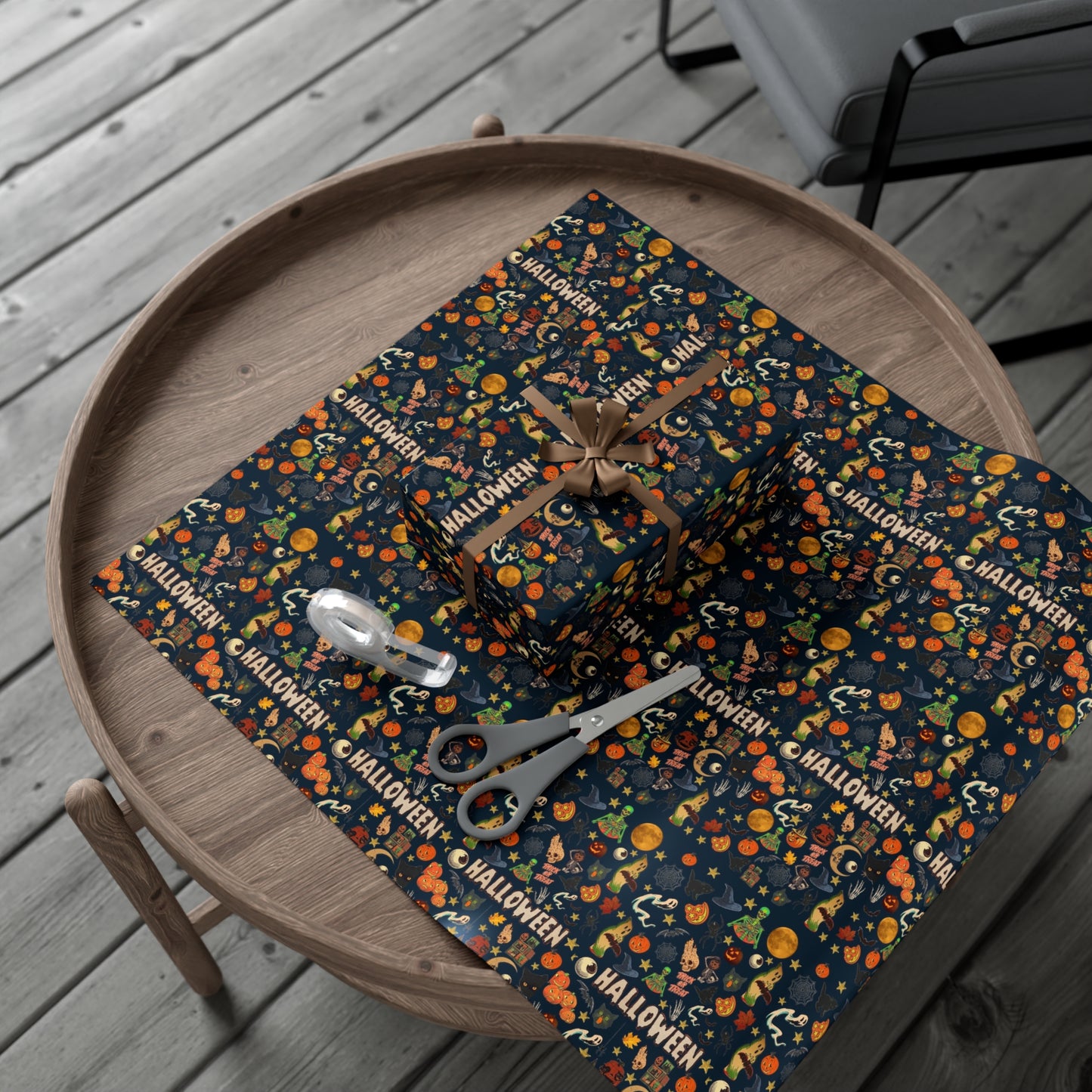 Vintage Halloween Wrapping Paper | Cute Ghosts, Witch Hats, Bats, & More | Perfect Gift Wrap