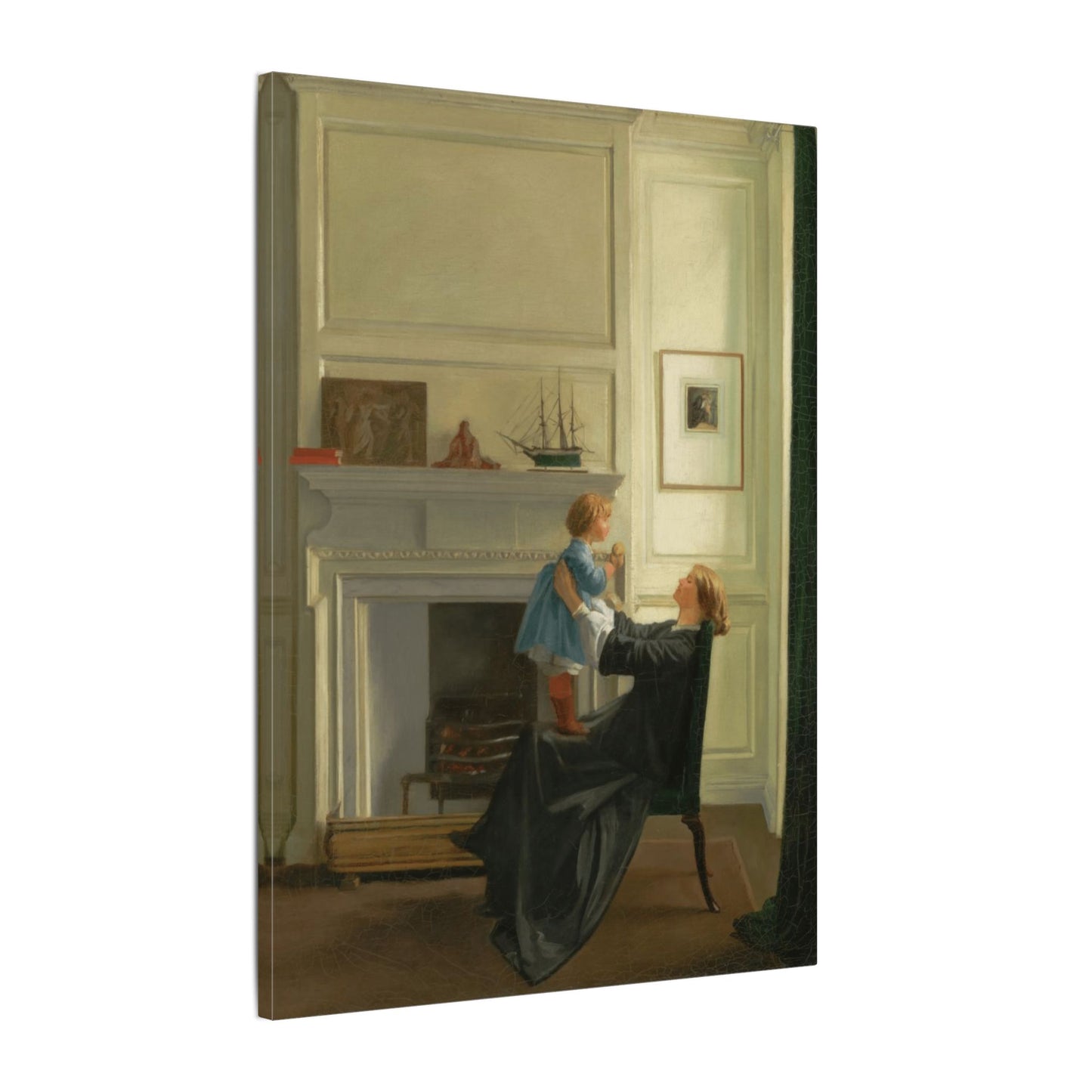 Mother and Child Canvas Print by Sir William Rothenstein, Perfect Mother's Day Gift, Present for Mom's Birthday