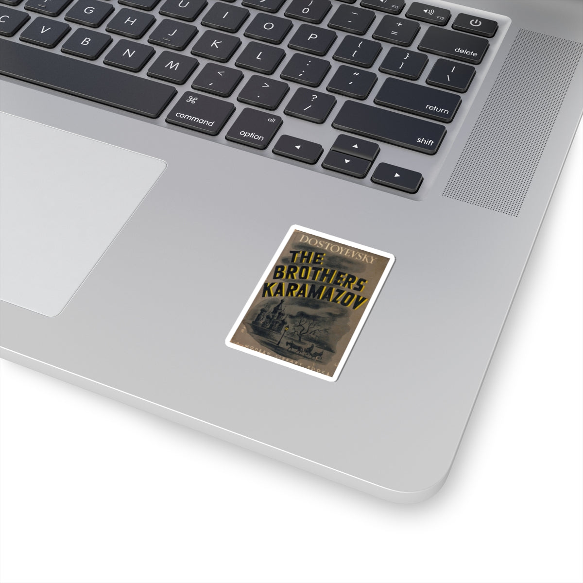Vintage The Brothers Karamazov Book Cover Decal Sticker, Literary Gift for Literature Lovers, Sticker for Laptop and Water Bottle