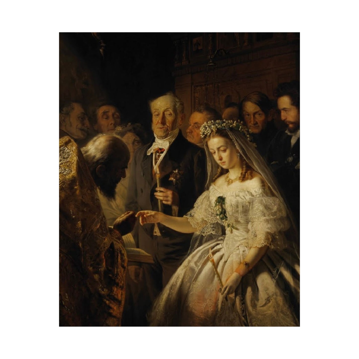Unequal Marriage Print by Vasili Pukirev
