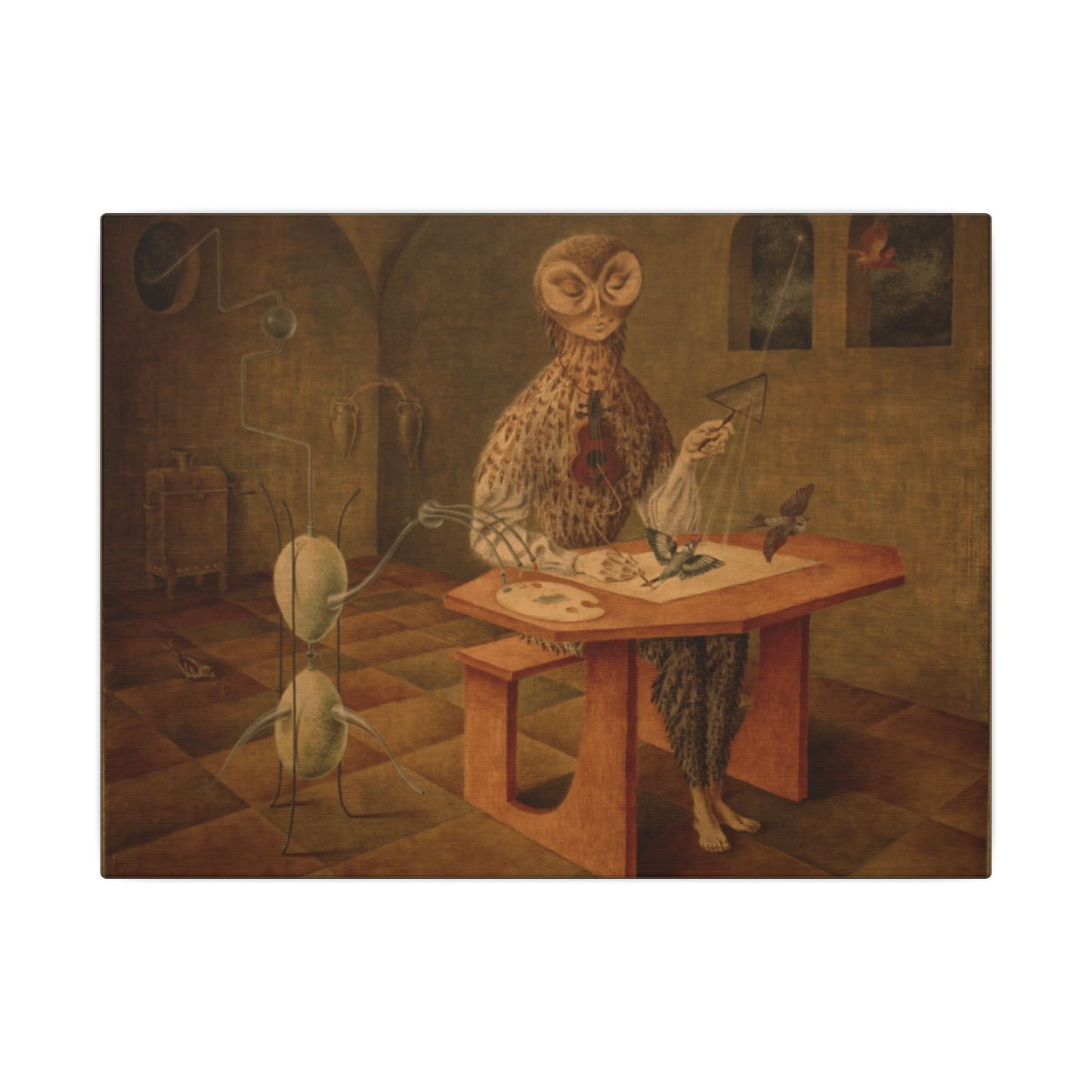 Remedios Varo The Creation of The Birds Canvas Print, Surrealist Art Masterpiece
