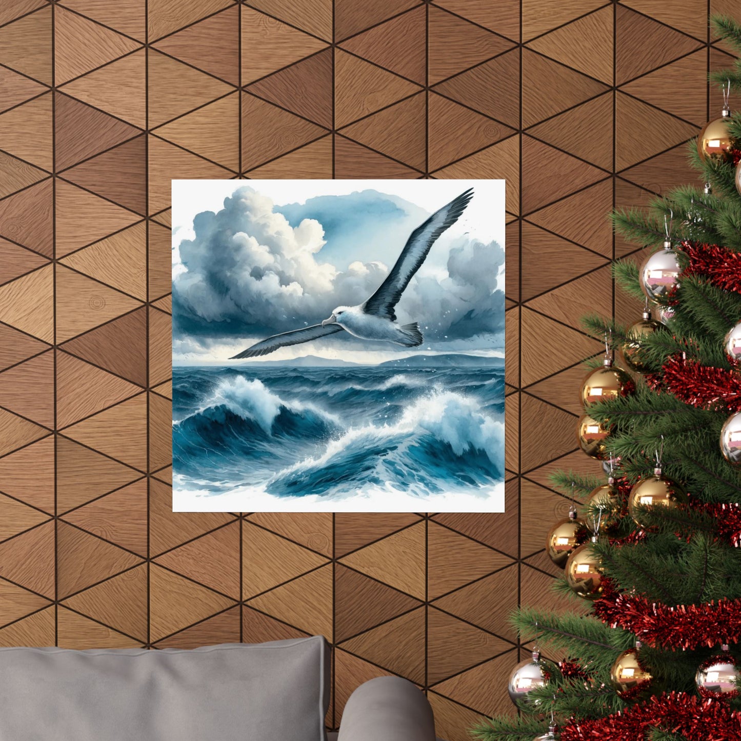 Blue Albatross Bird Art Print, Elegant Matte Poster on Archival Paper, Perfect for Home or Office Decor, Great Gift
