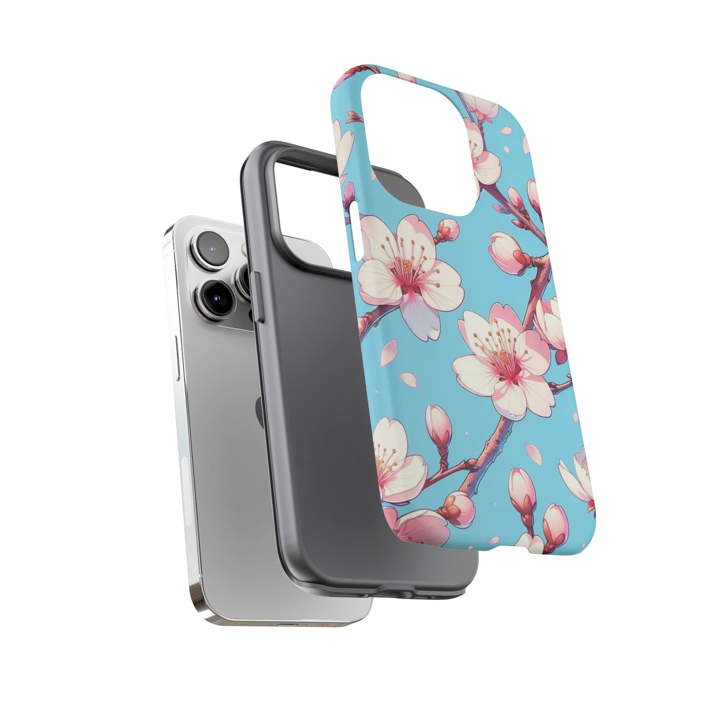 Anime Phone Case, Sakura Blossom Tough Case, Friend Gift, Japanese Culture, Protective Cover, Anime Lover Gift