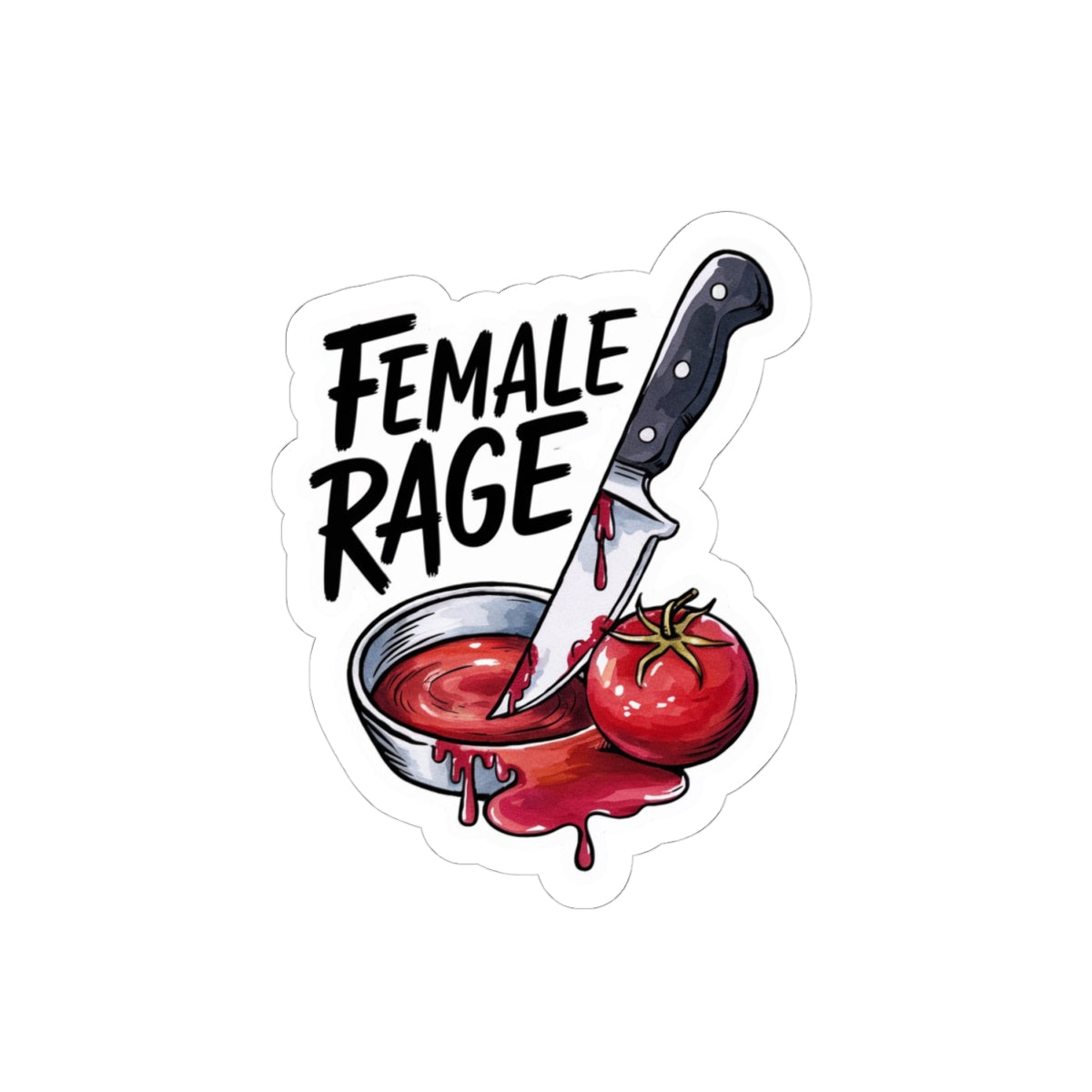 Feminist 'Female Rage' Vinyl Sticker, Bold Empowerment Decal for Laptops and Notebooks