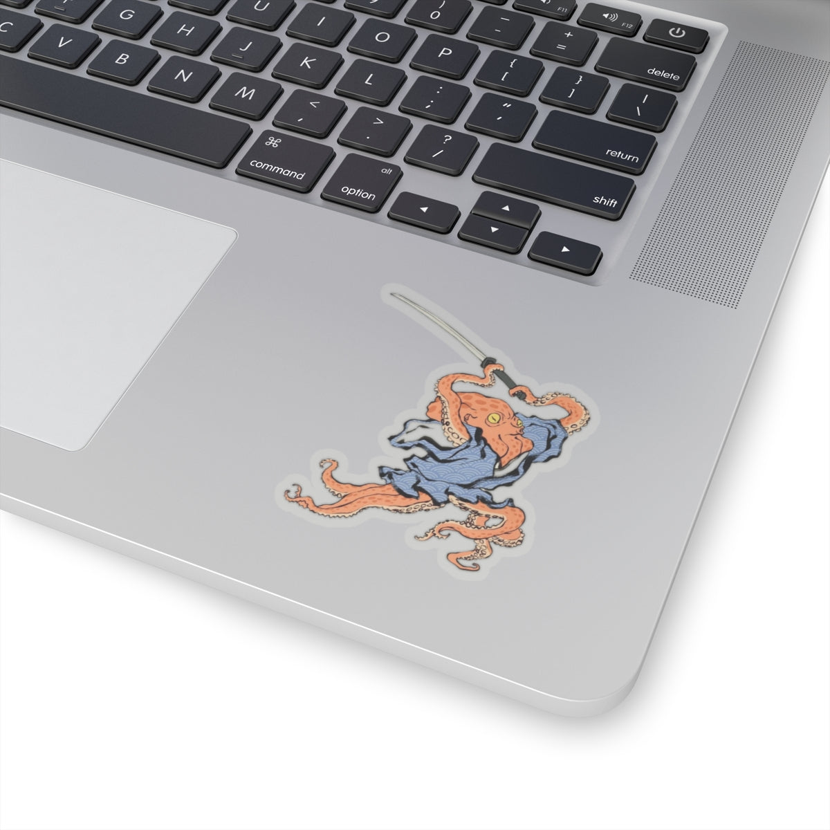 Octopus Duelist Samurai Kiss-Cut Stickers, Japanese Art Vinyl Laptop Decals, Planner Scrapbook Funny Unique Decor