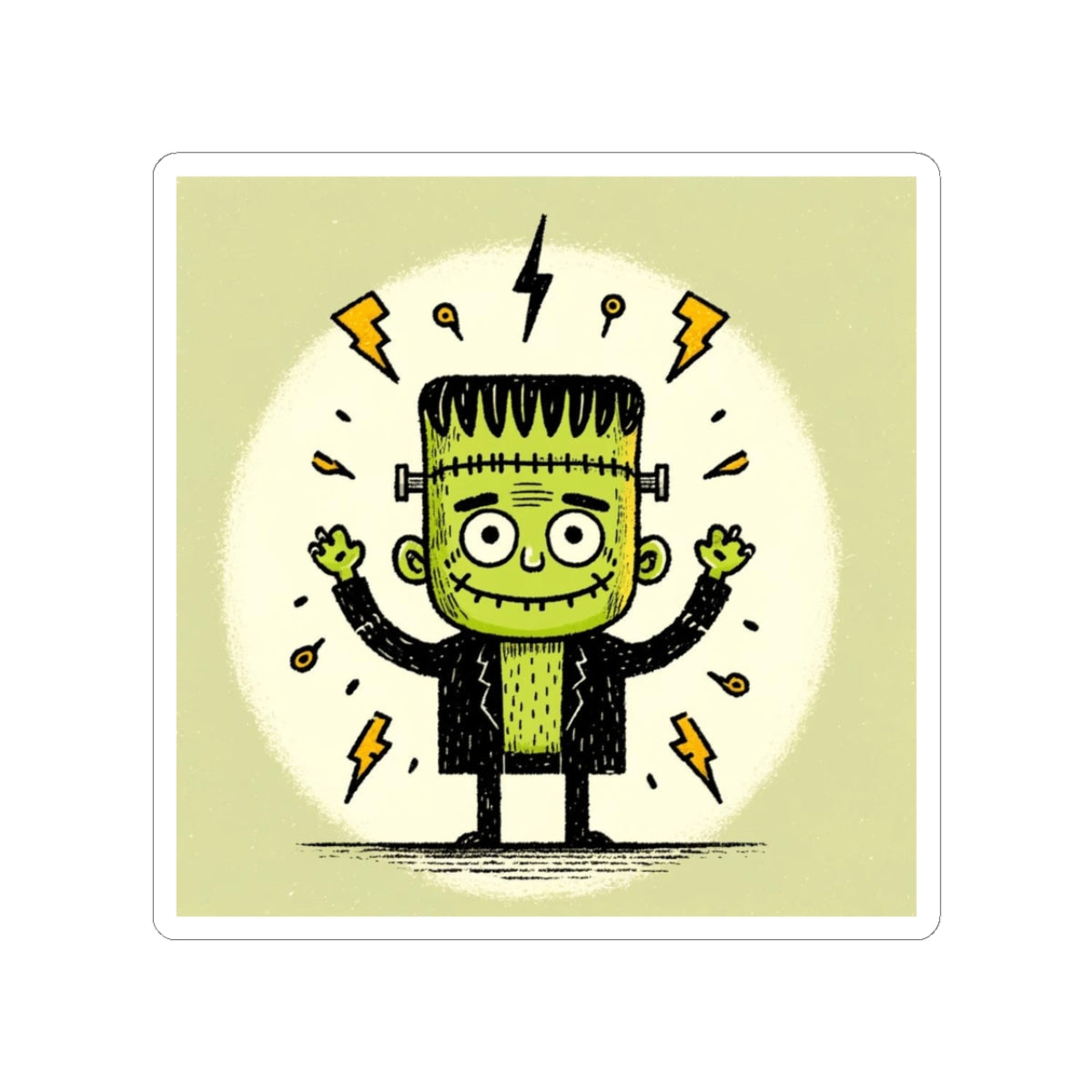 Cute Frankenstein Monster Vinyl Decal Sticker, Perfect Gift for Kids, Halloween Spooky Season Decor