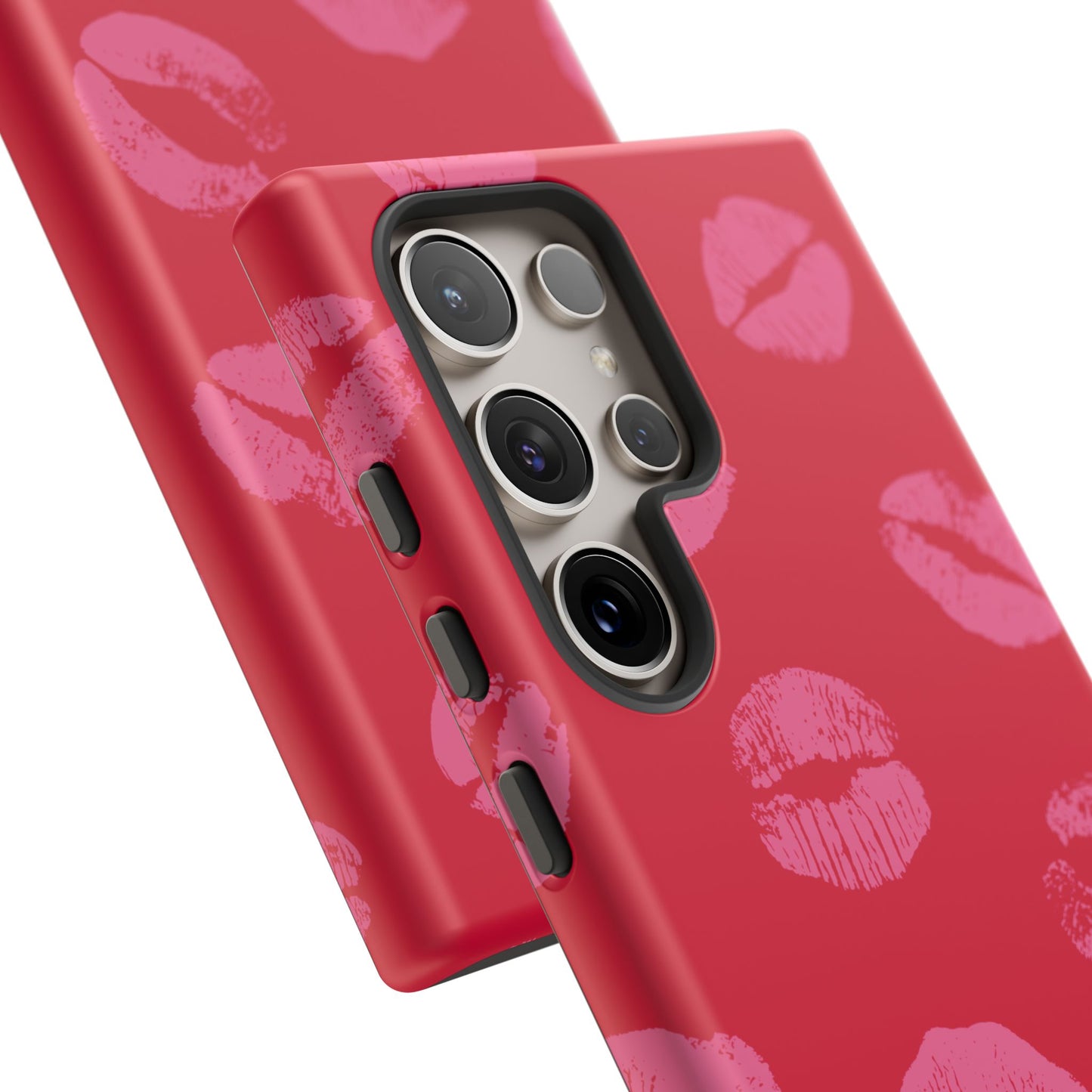 Lipstick Kisses Phone Case, Chic Tough Case for iPhone, Pixel, Galaxy, Stylish Gift for Girlfriend