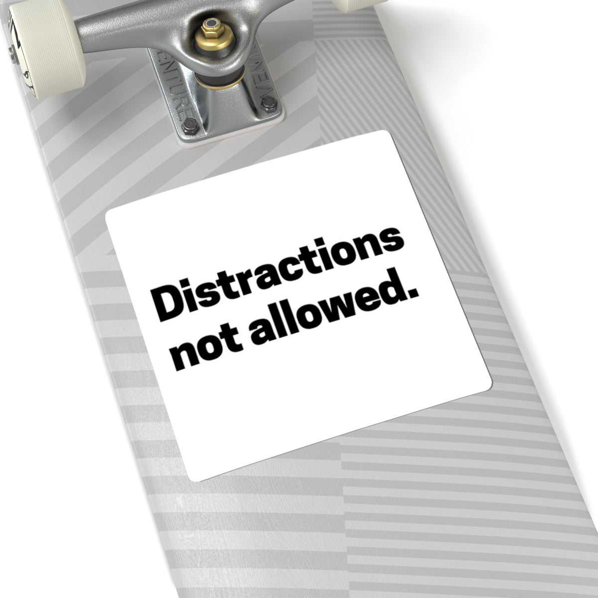 Motivational Quote Decal Sticker, Distractions Not Allowed, Perfect Gift for Students and Ambitious Individuals