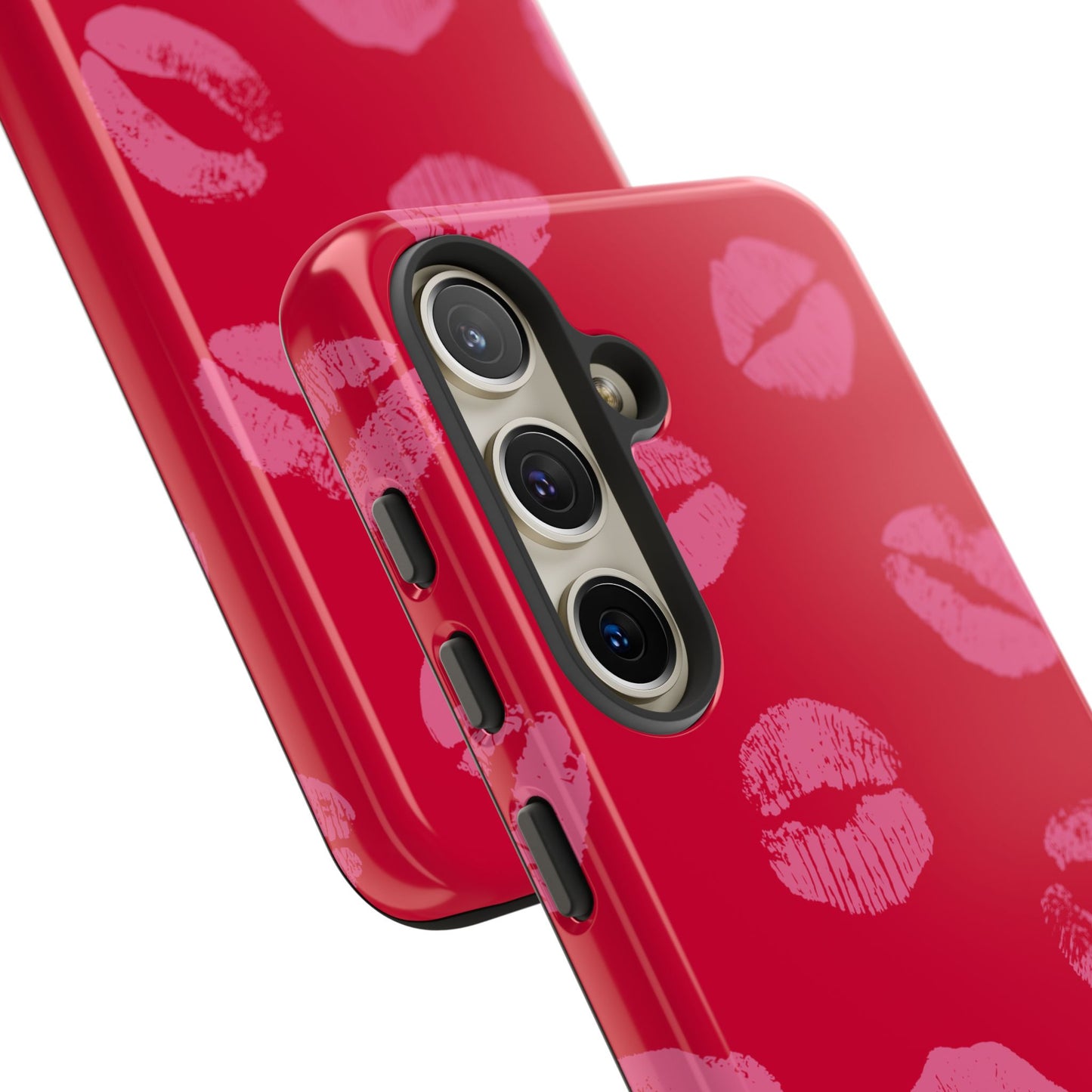 Lipstick Kisses Phone Case, Chic Tough Case for iPhone, Pixel, Galaxy, Stylish Gift for Girlfriend