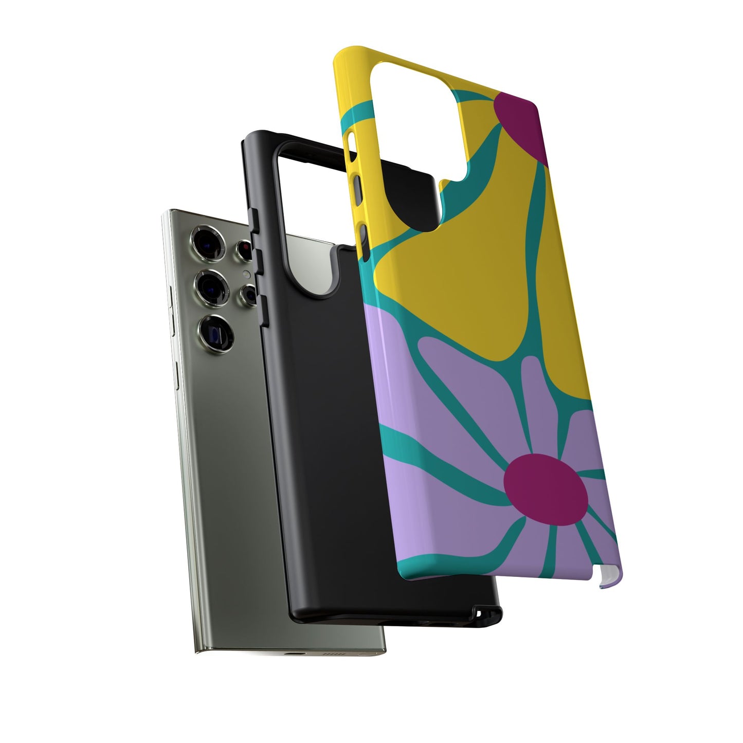 Matisse Style Floral Tough Phone Case, Colorful Abstract Flowers, Gift for Art Lovers, Wide Range of Smartphones