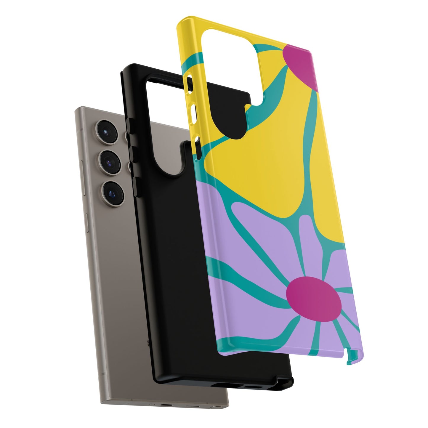 Matisse Style Floral Tough Phone Case, Colorful Abstract Flowers, Gift for Art Lovers, Wide Range of Smartphones