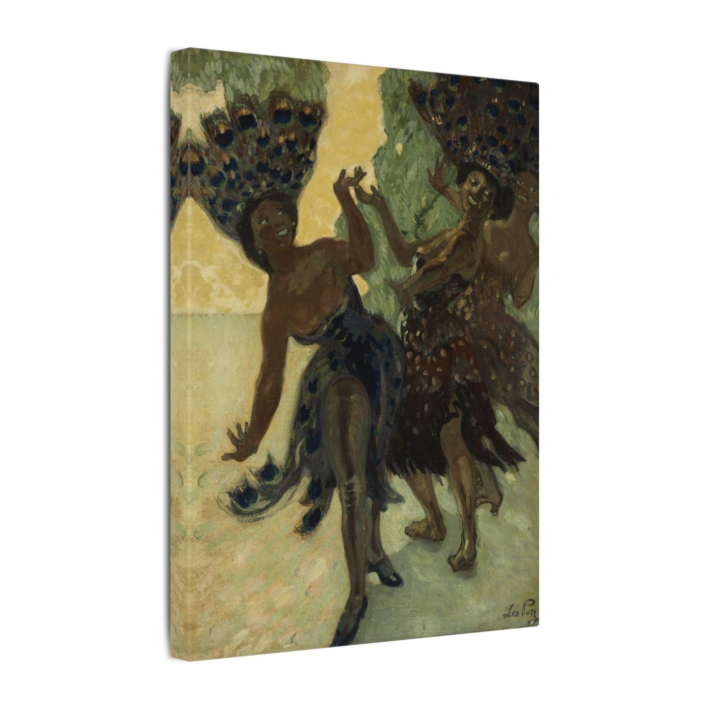 Dancers by Leo Putz Canvas Print, Art Nouveau, Tyrolean German Painter, Wall Art, Rare Find Gift