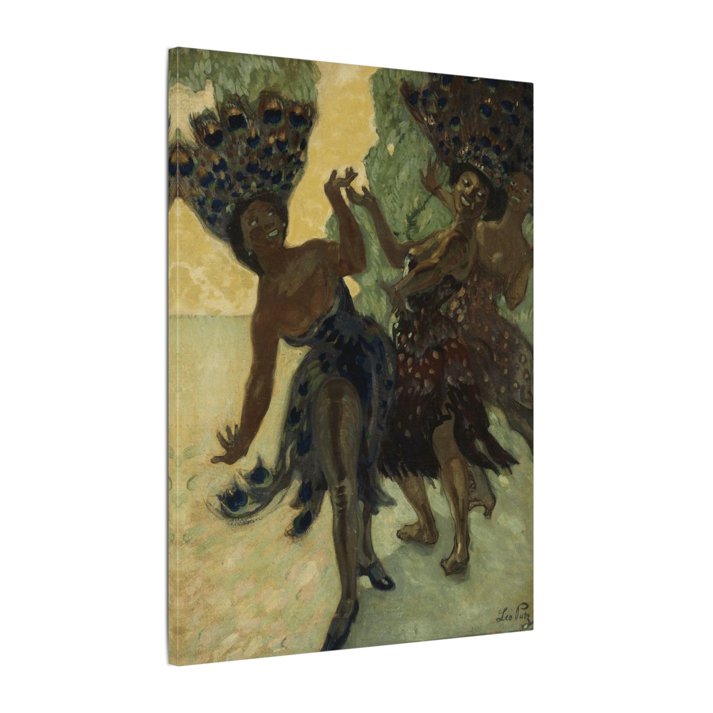 Dancers by Leo Putz Canvas Print, Art Nouveau, Tyrolean German Painter, Wall Art, Rare Find Gift