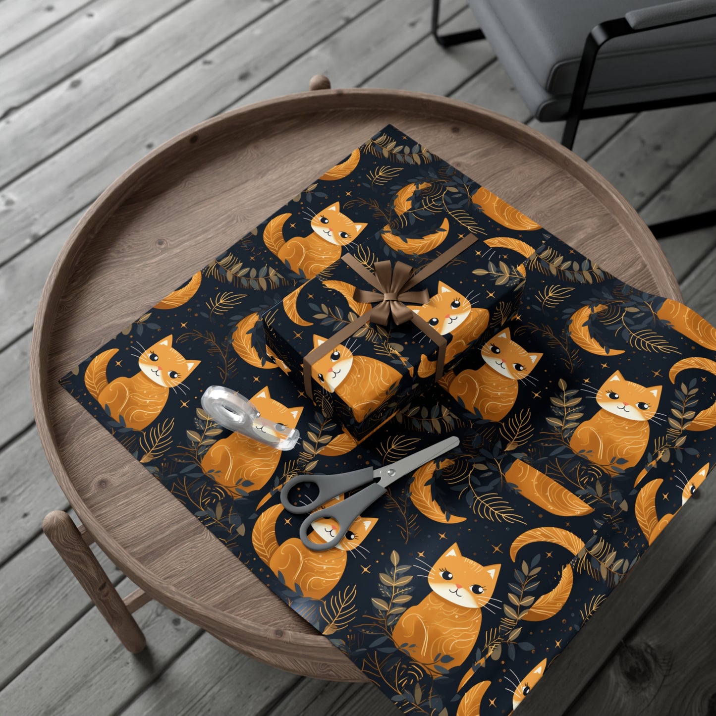 Adorable Cat Illustrated Gift Wrapping Paper - Cute and Vibrant - Eco-Friendly - Perfect for Cat Lovers