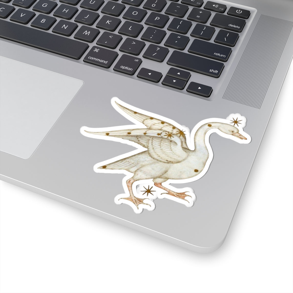 Medieval Art Swan Sticker, Mystical Magical Aesthetic, Cool Decal for Laptops, Water Bottles, Medieval Gift