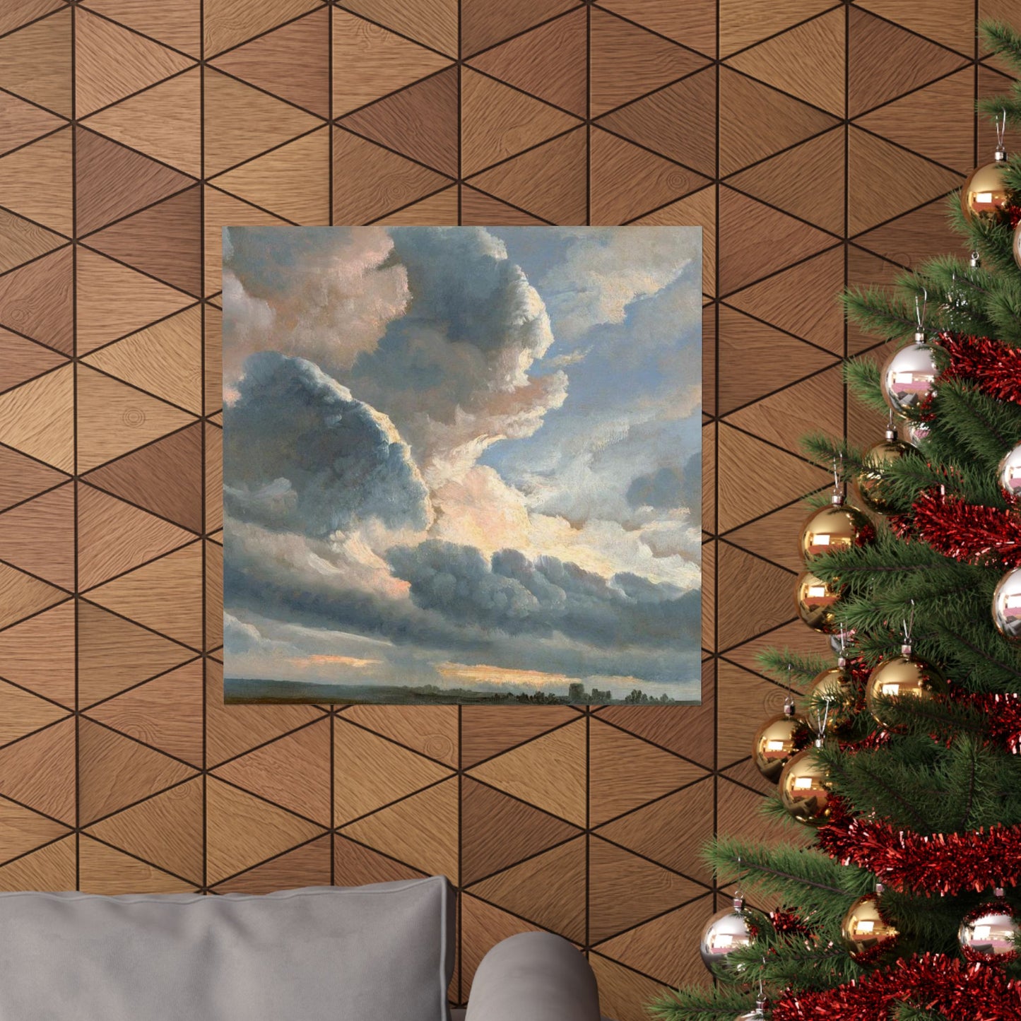 Simon Alexandre Clement Denis Clouds Sunset Print - Matte Poster of Rome Skyline - Art and Nature Wall Decor