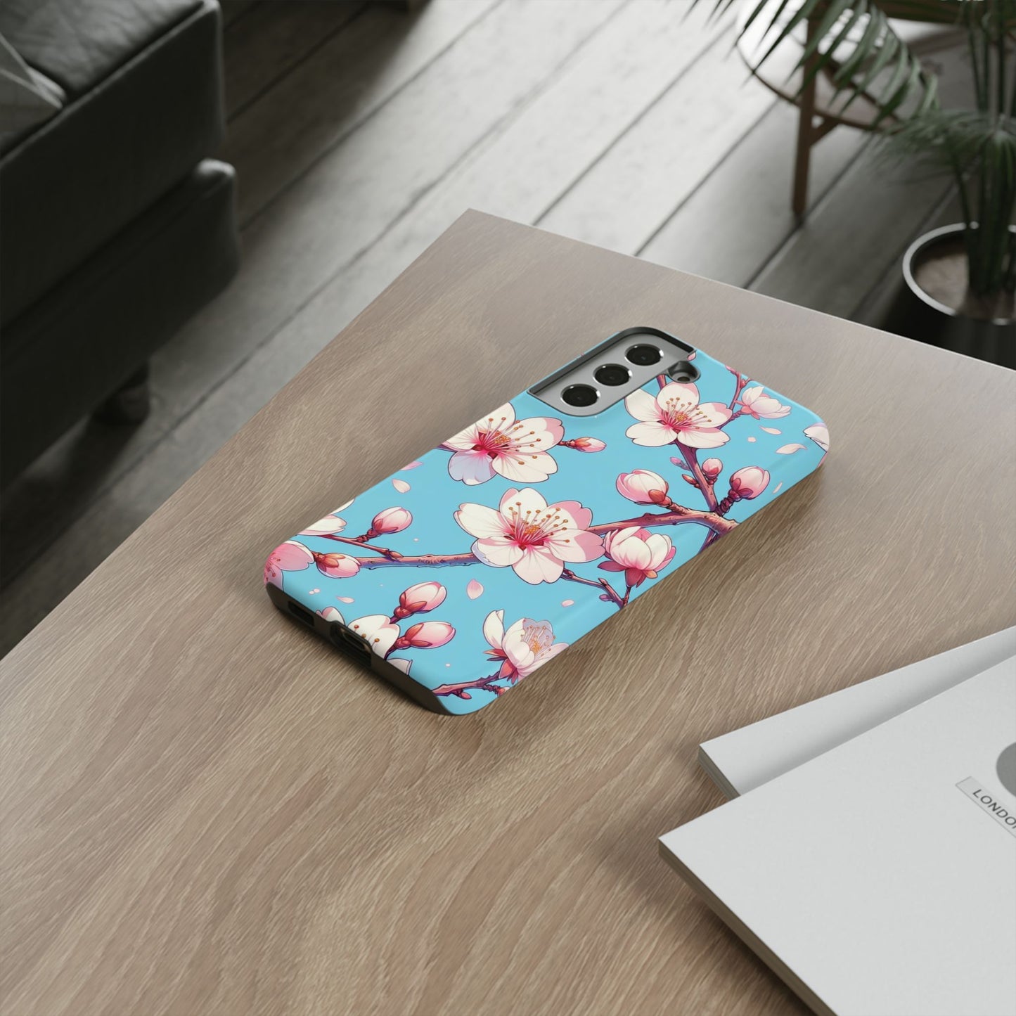 Anime Phone Case, Sakura Blossom Tough Case, Friend Gift, Japanese Culture, Protective Cover, Anime Lover Gift