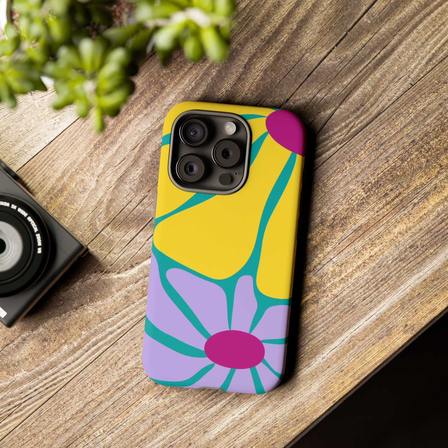 Matisse Style Floral Tough Phone Case, Colorful Abstract Flowers, Gift for Art Lovers, Wide Range of Smartphones
