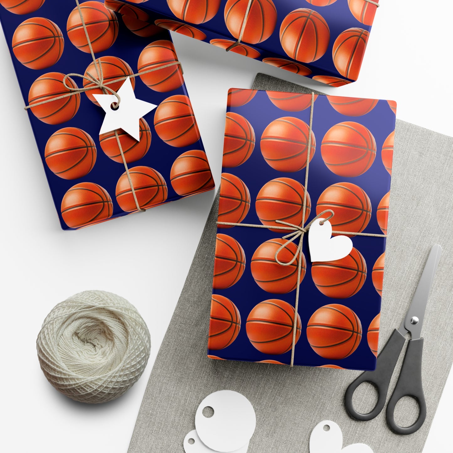 Basketball Wrapping Paper - Navy Blue - Perfect Gift for Him, Boyfriend, basketball fans