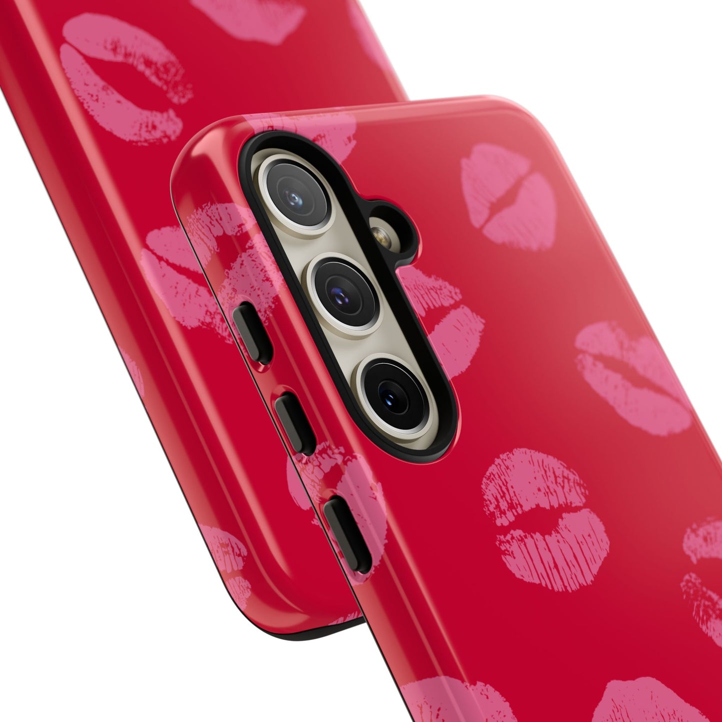 Lipstick Kisses Phone Case, Chic Tough Case for iPhone, Pixel, Galaxy, Stylish Gift for Girlfriend