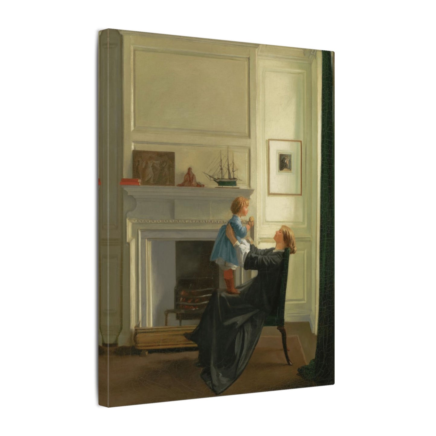Mother and Child Canvas Print by Sir William Rothenstein, Perfect Mother's Day Gift, Present for Mom's Birthday