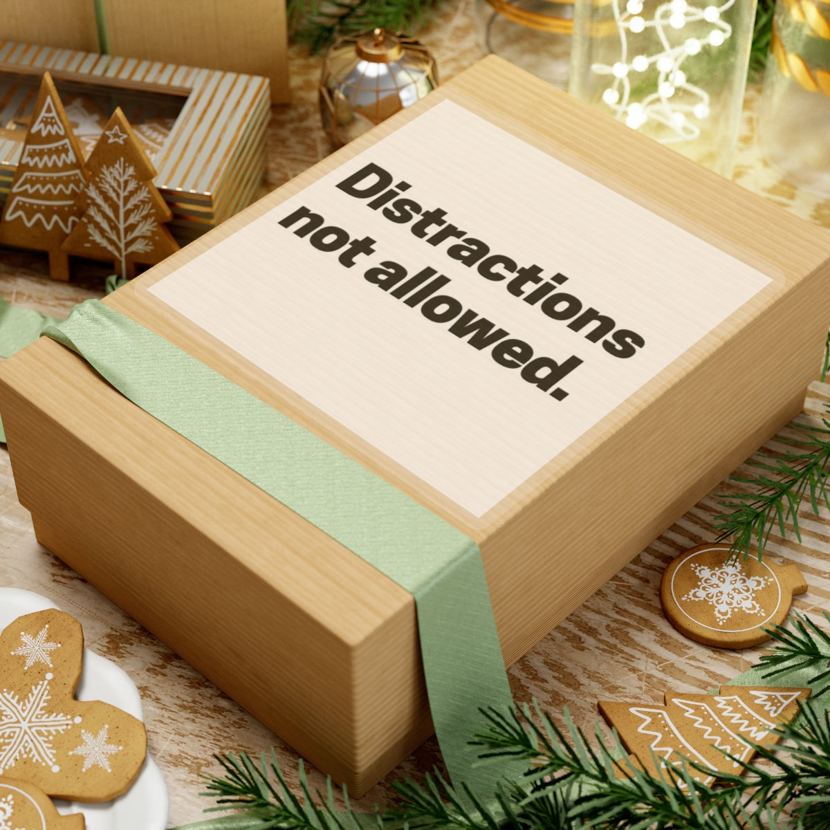 Motivational Quote Decal Sticker, Distractions Not Allowed, Perfect Gift for Students and Ambitious Individuals
