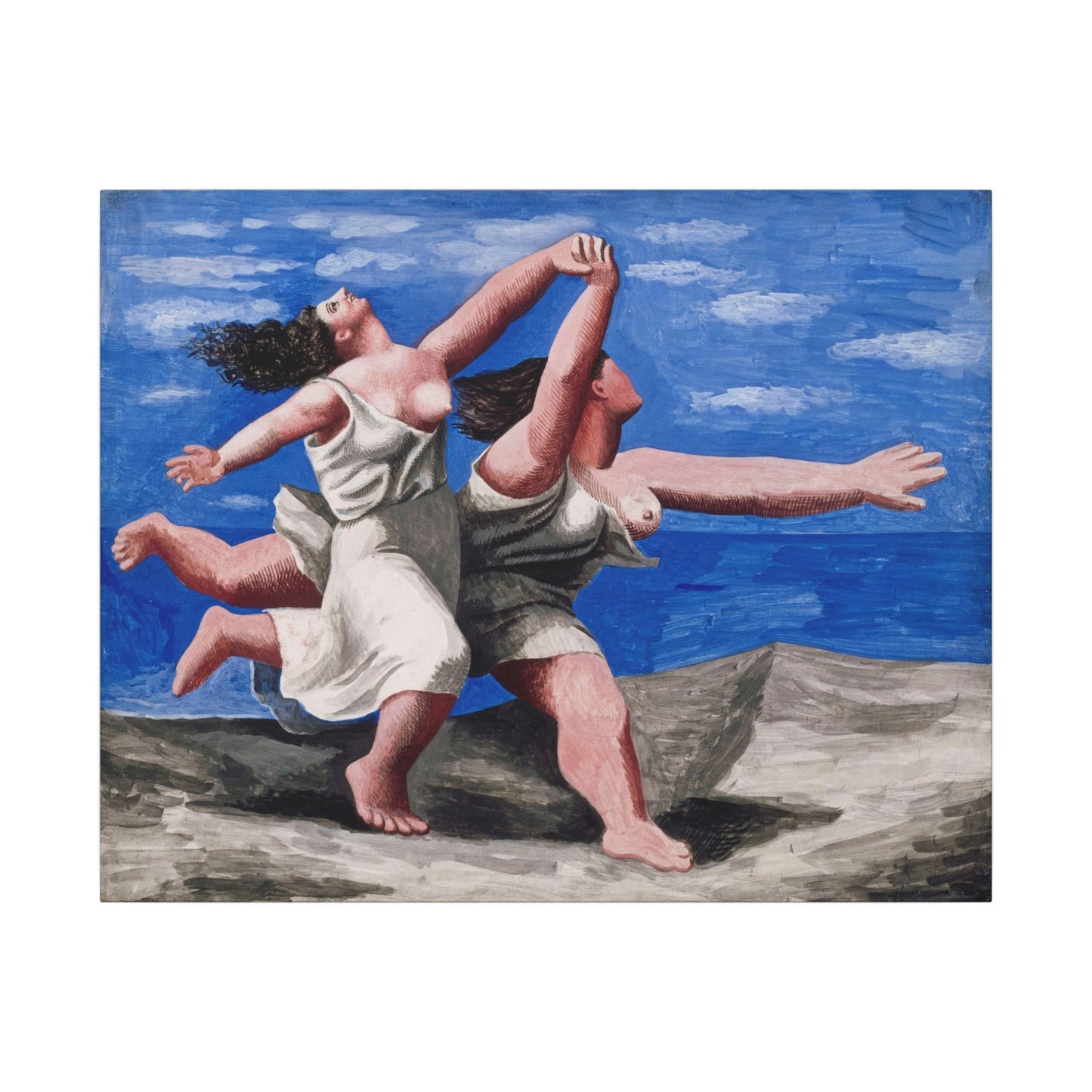 Pablo Picasso Two Women Running on the Beach Canvas Print, Race Classic Artwork, Eco Friendly Canvas for Modern Decor