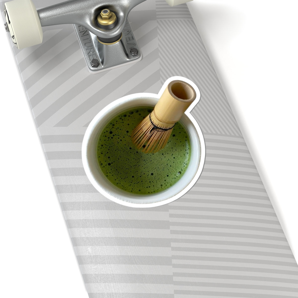 Matcha Whisk Sticker, Realistic Top View Cup Sticker, Green Tea Lover Gift, Sticker for Laptop, Water Bottle Decal, Planner