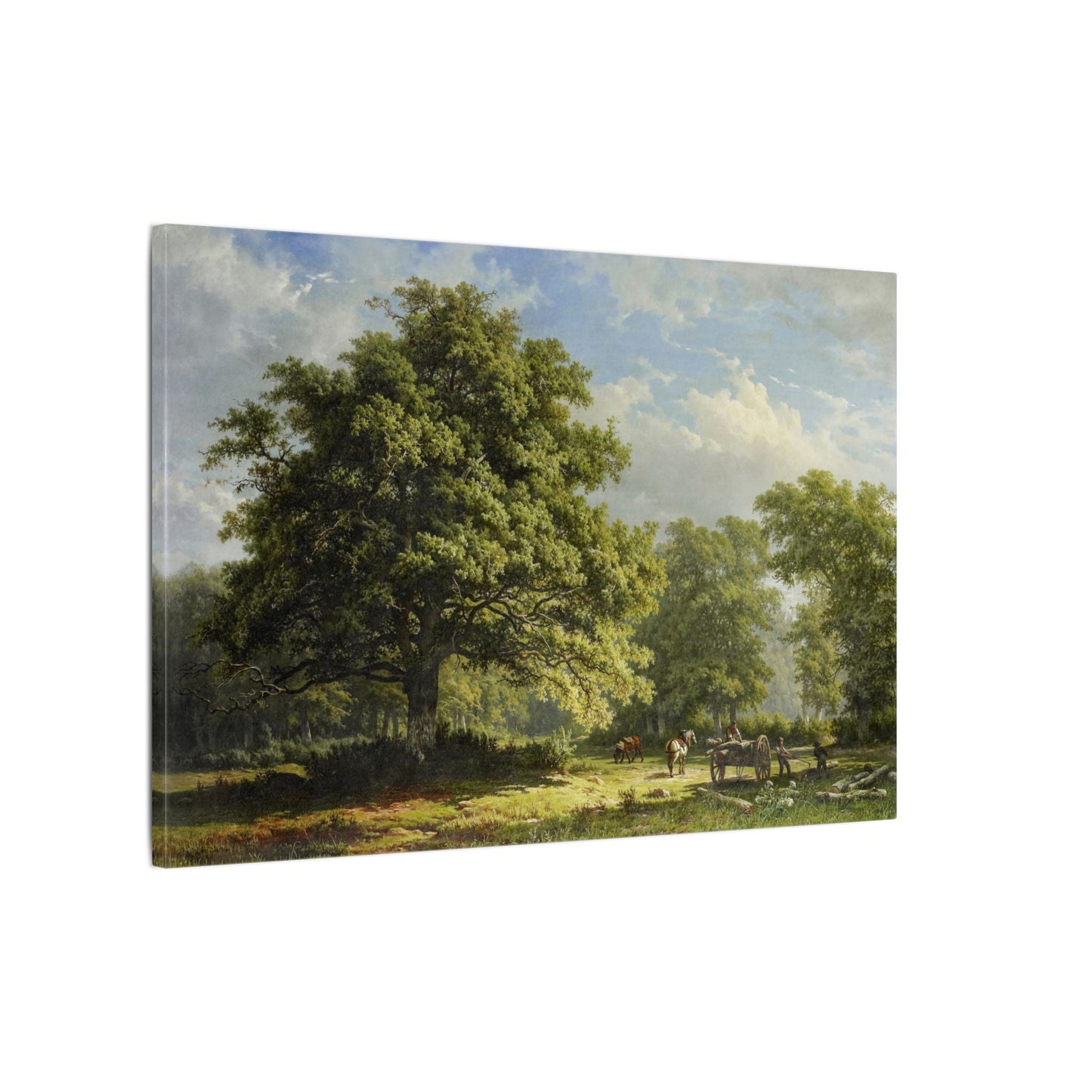 Bentheim Forest Canvas Art by George Andries Roth, Serene Nature Landscape Wall Decor, Luxurious Gift