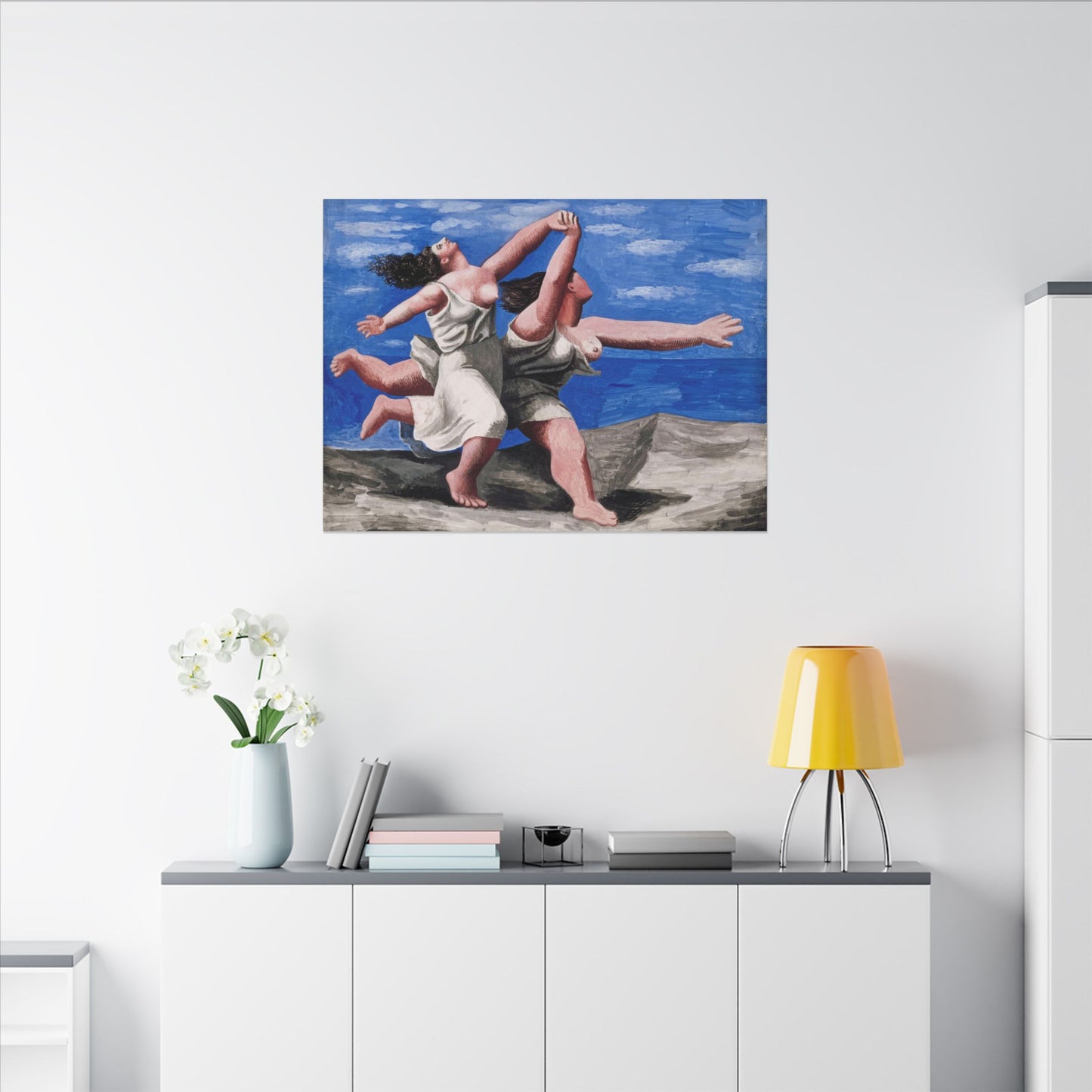 Pablo Picasso Two Women Running on the Beach Canvas Print, Race Classic Artwork, Eco Friendly Canvas for Modern Decor