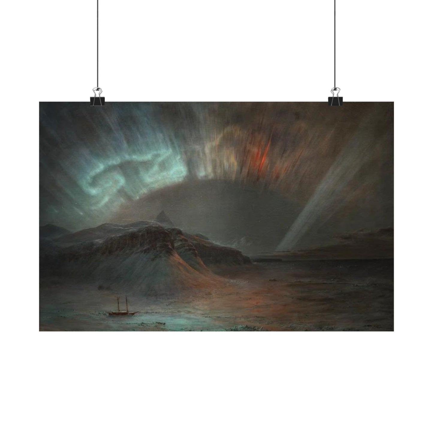 Frederic Edwin Church's Aurora Borealis Print - Arctic Expedition Artwork - Historical Nature Poster
