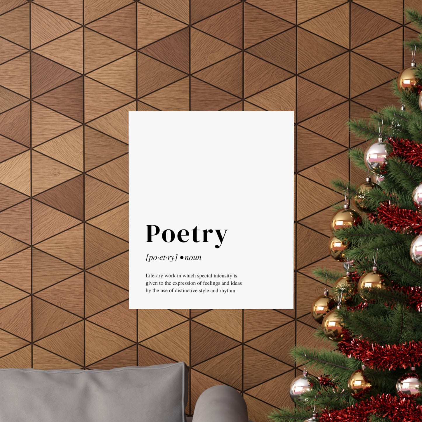 Poetry Definition Poster, Perfect Art Print Gift for Poets and Poetry Lovers