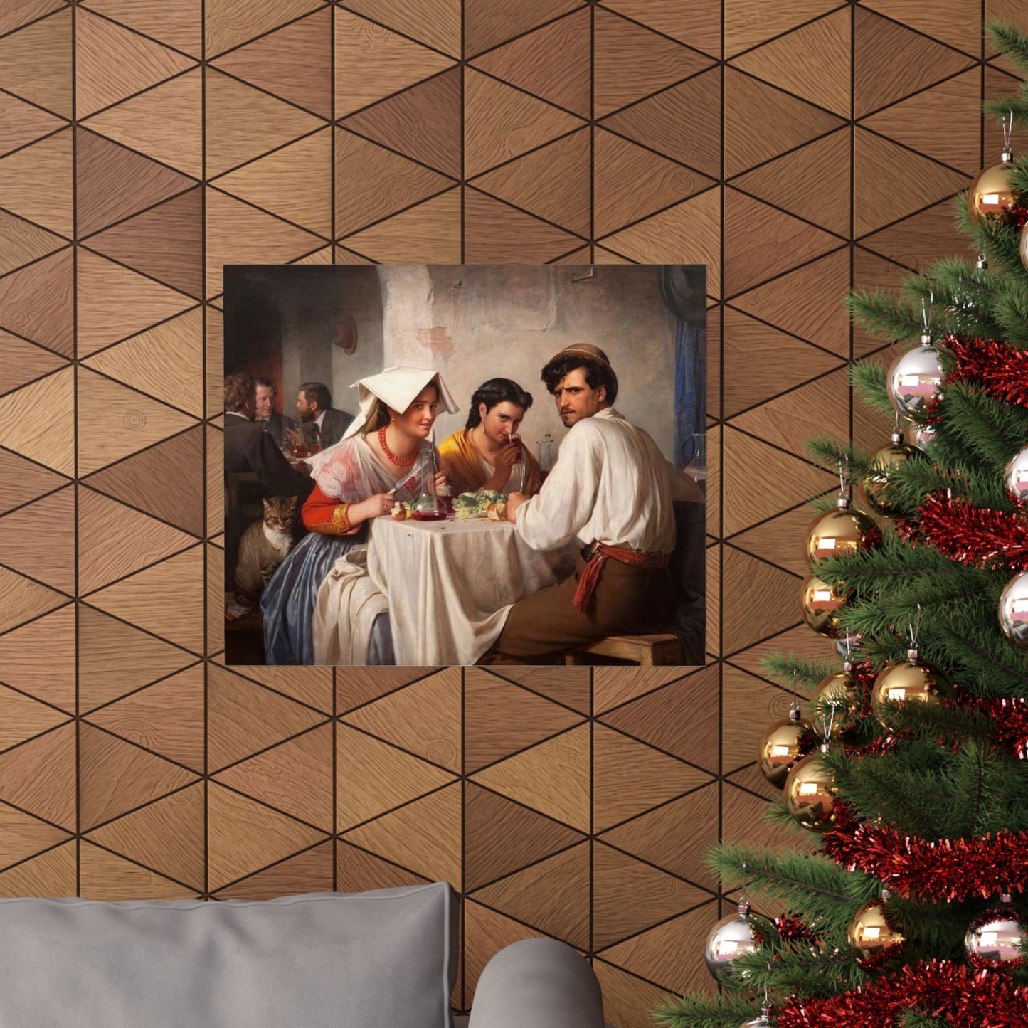 Carl Bloch's From a Roman Osteria - Classic Art Print - Famous Painting Turned Internet Meme - Romanticism period