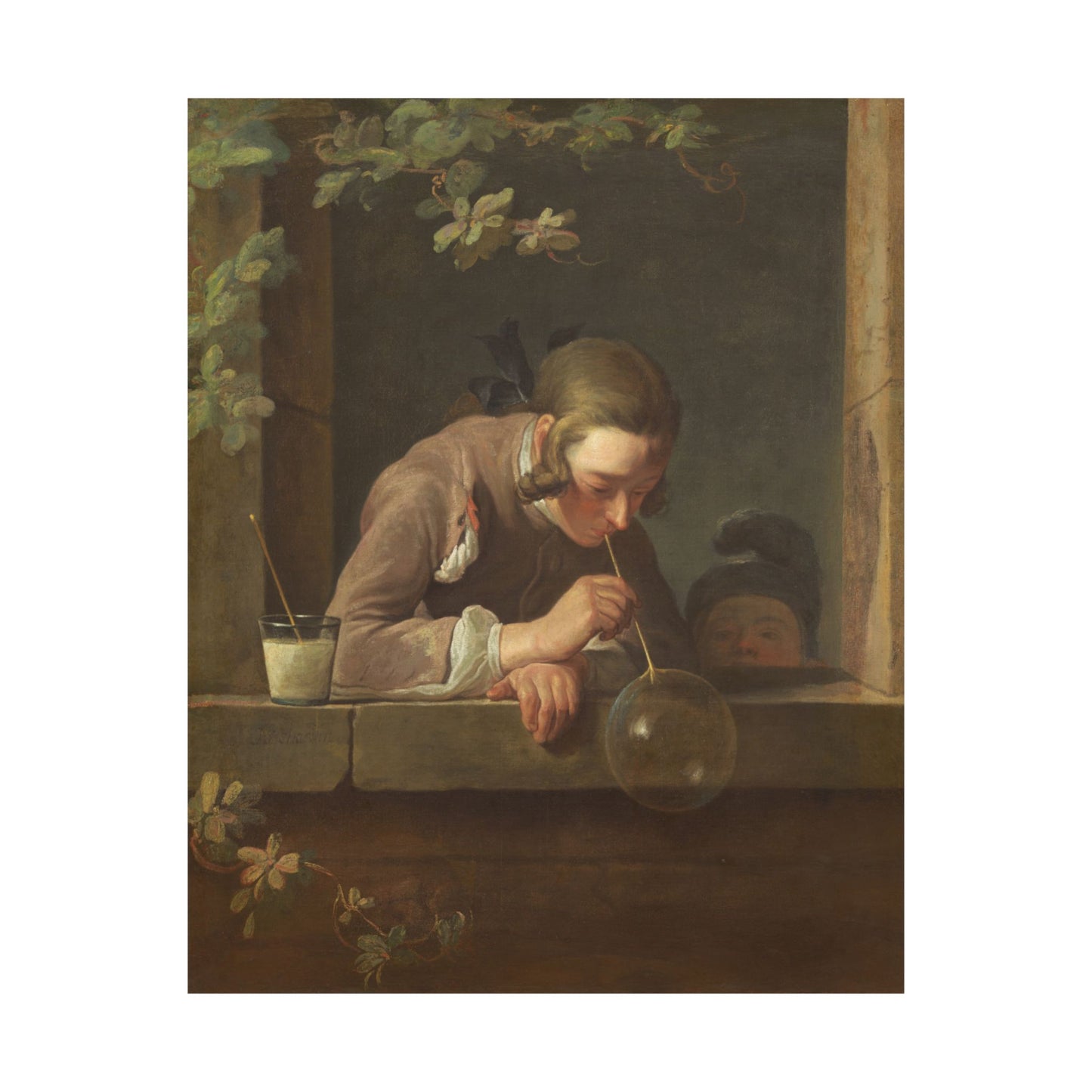 Rococo Art Print, Jean Simeon Chardin's Soap Bubbles Matte Poster, Perfect for Home Decor