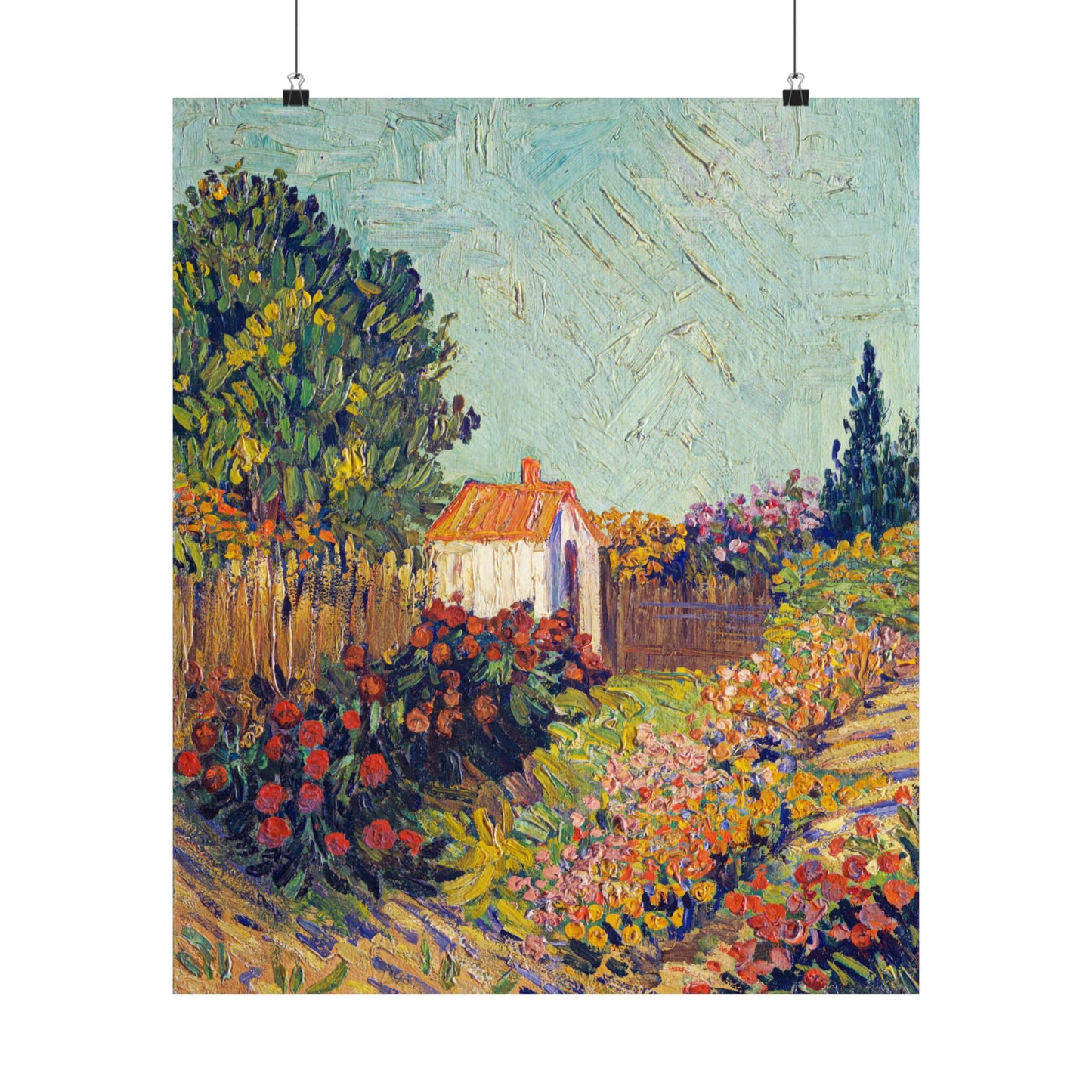 Vincent van Gogh Garden Landscape Print , Vibrant Flower Art Poster, Inspiring Home Decor Gift
