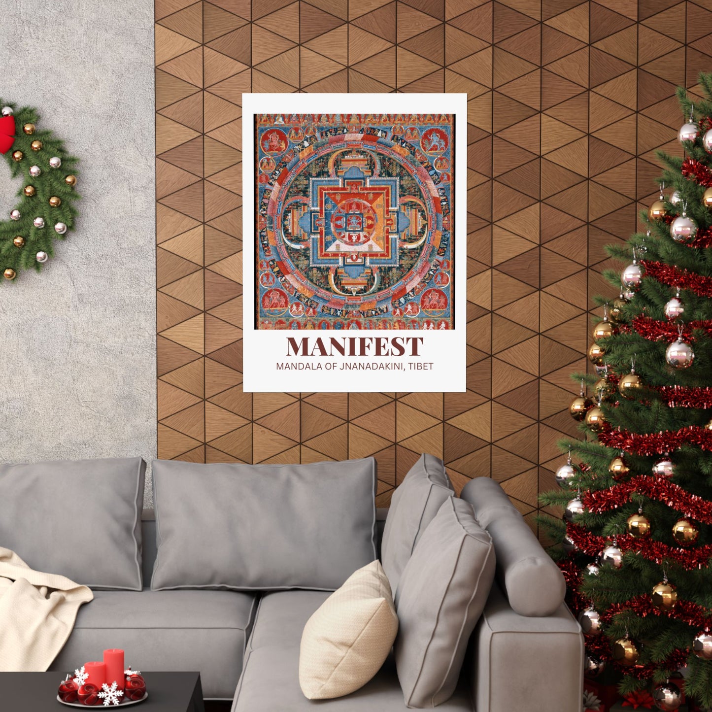 Mandala Poster, Manifest Jnanadakini Print, Tibetan Sakya School Spiritual Sacred Artwork
