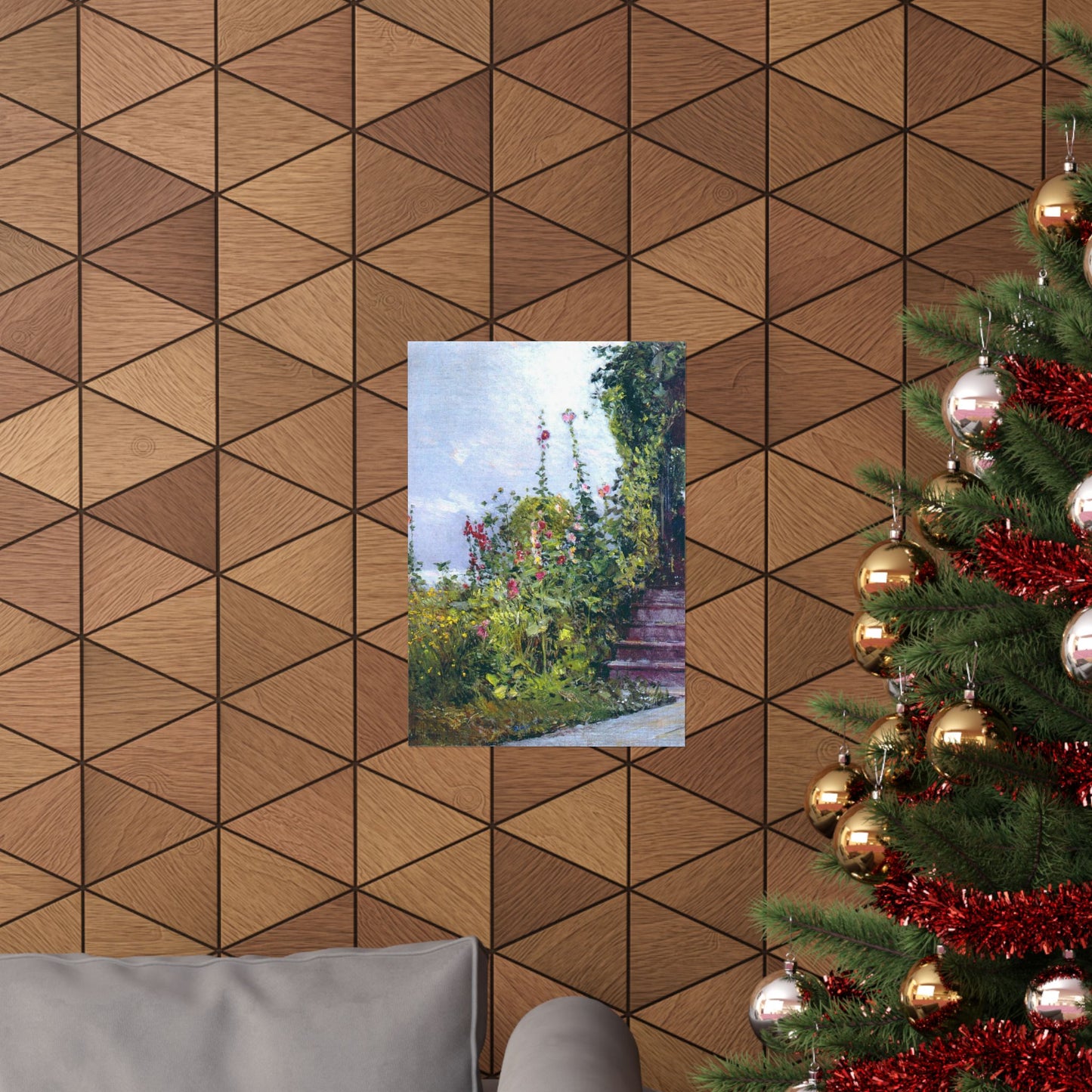 Childe Hassam, Celia Thaxter's Garden, Impressionist Landscape Art Print, Matte Poster for Elegant Home Decor, Sophisticated Gift