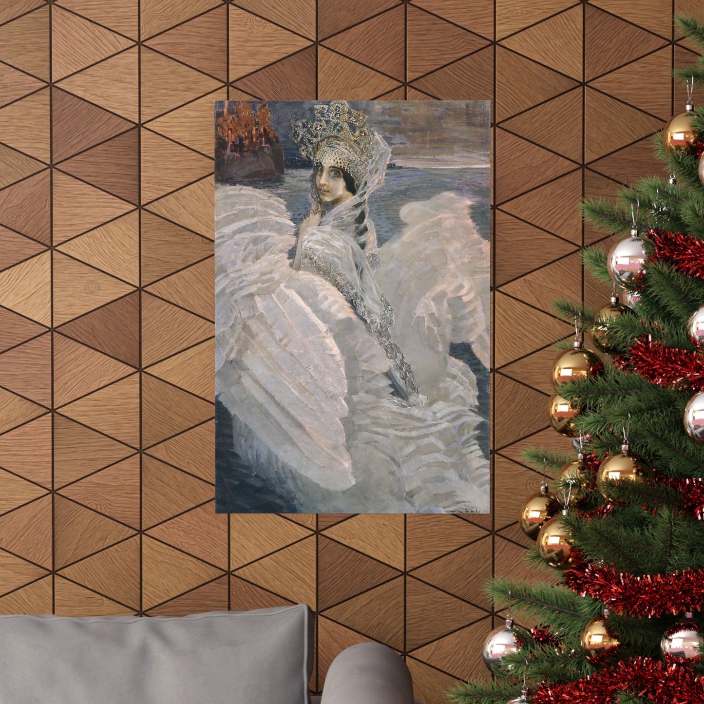 Swan Princess Fine Art Print by Mikhail Vrubel - Enchanting Mythical Artwork - Home Decor - Russian Art Nouveau Poster