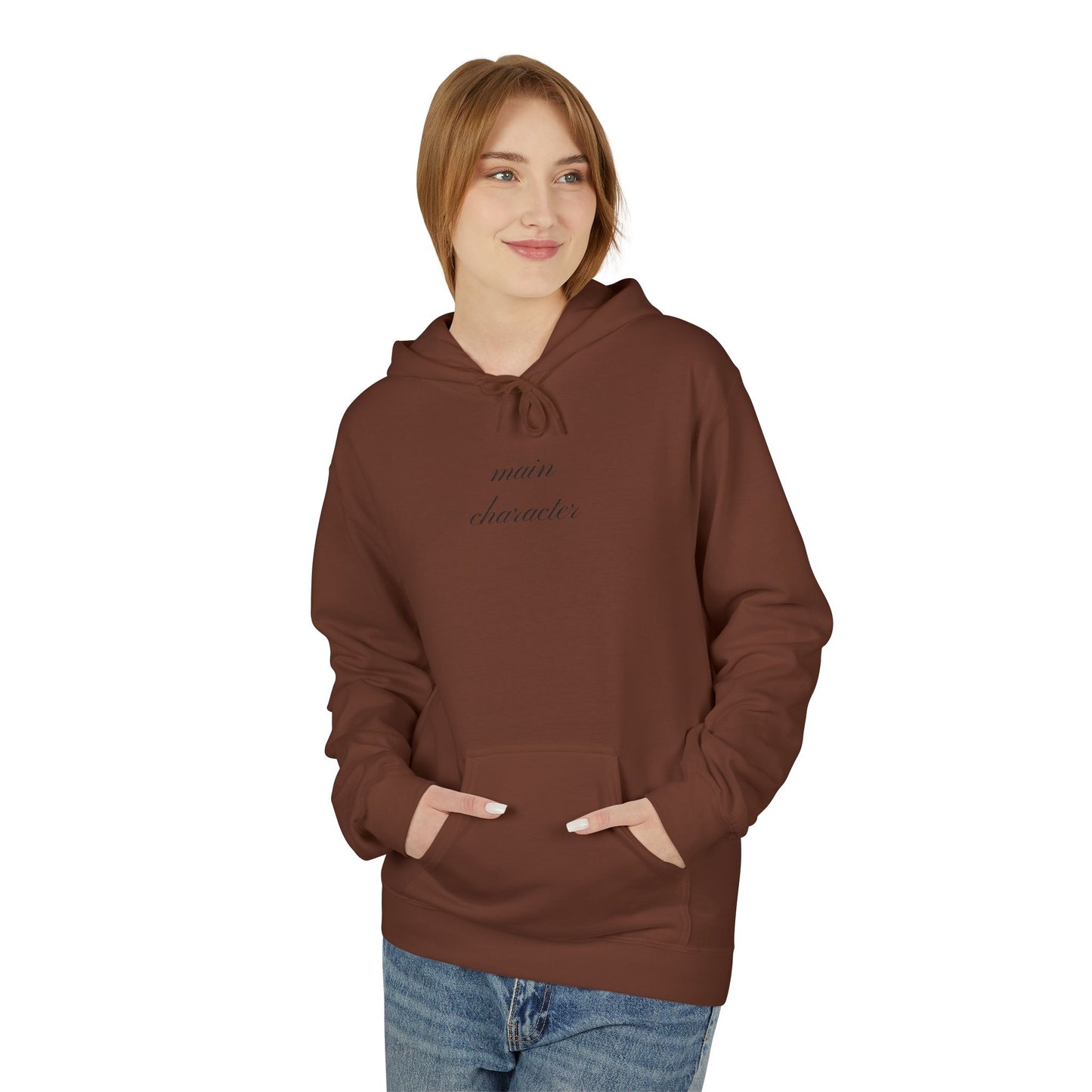 Main Character Hoodie - Elegant Unisex Fleece Hoodie for Teens & Adults - Perfect Gift for Friends and Siblings