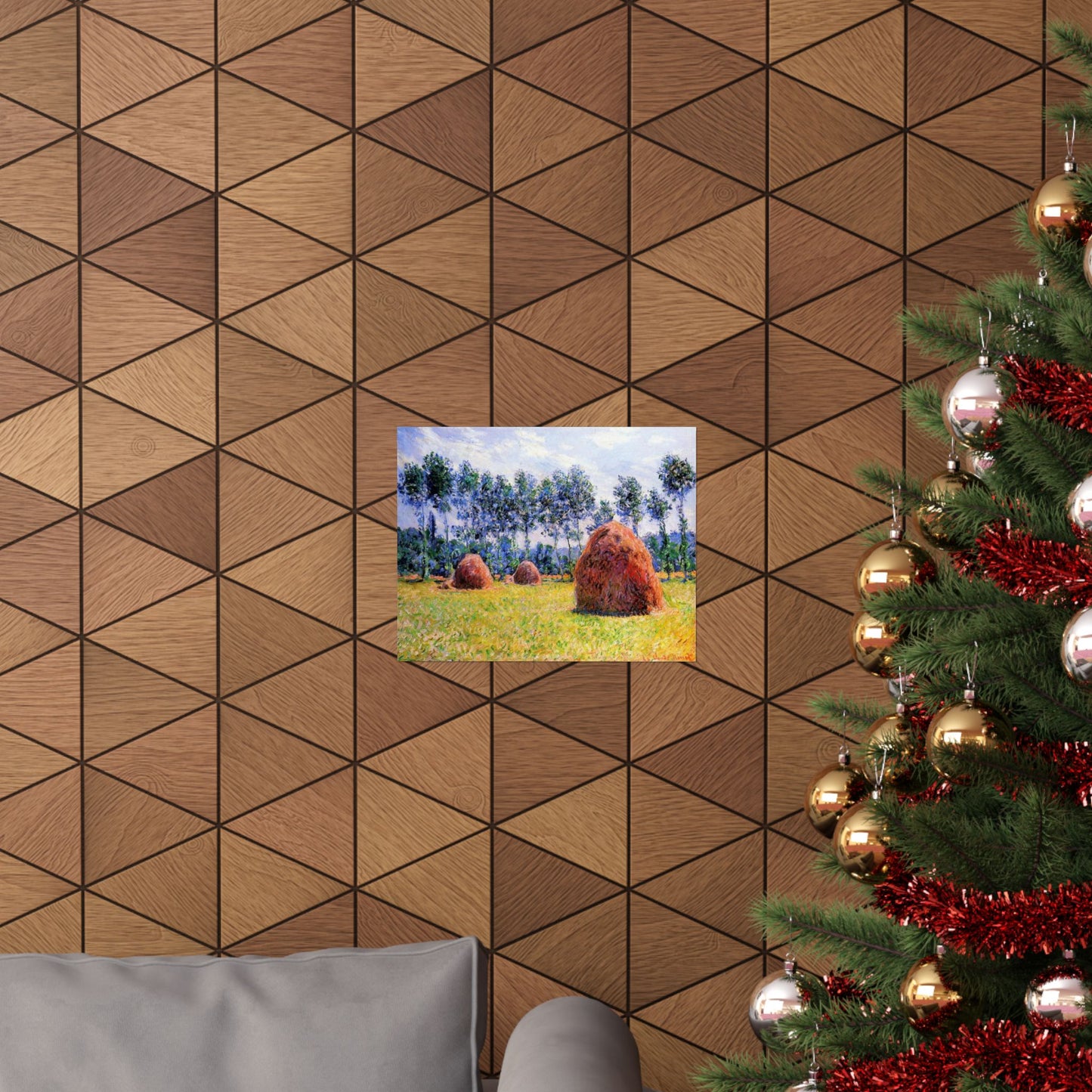 Claude Monet Haystacks at Giverny Print, Impressionist Landscape Poster, Premium Matte Wall Art for Home Decor