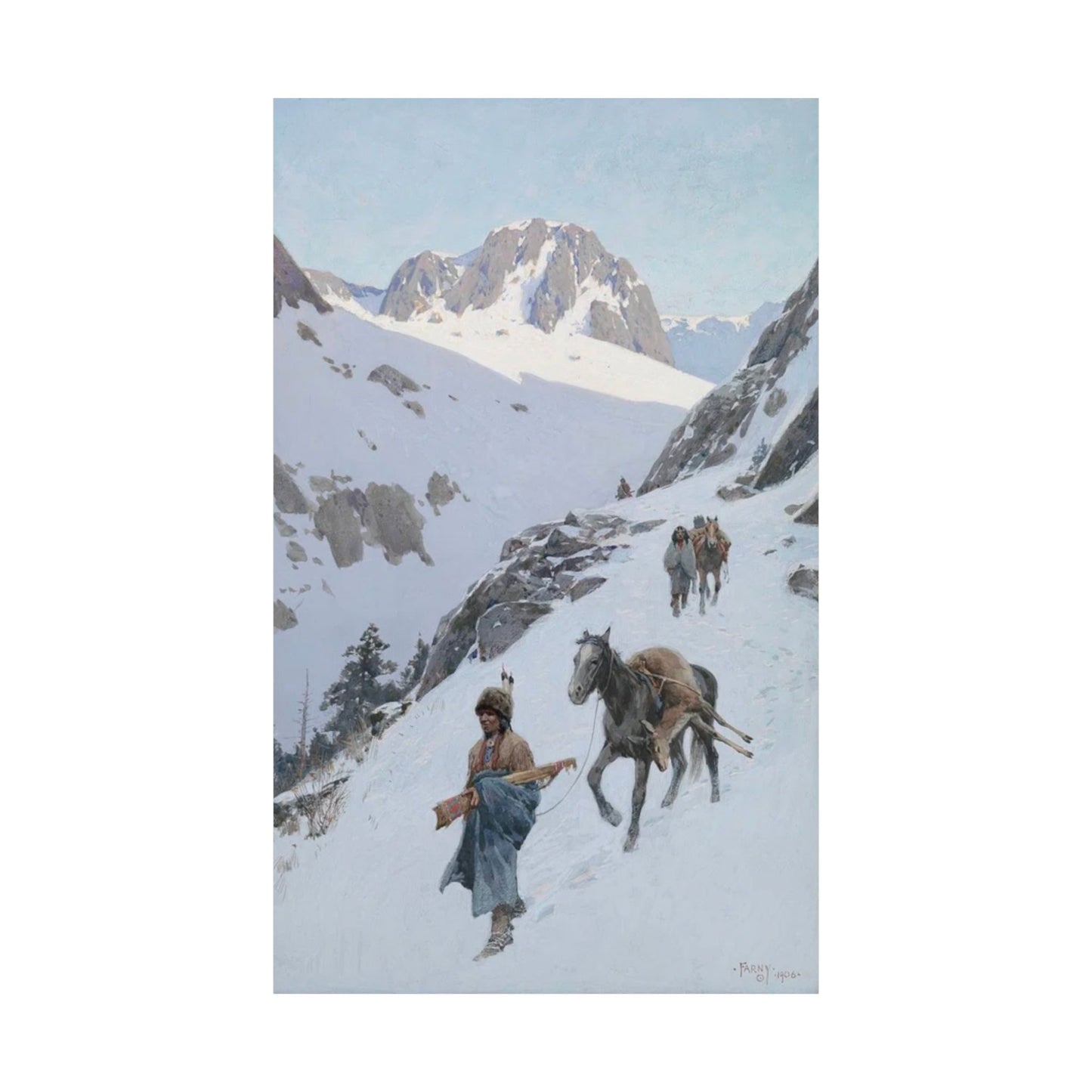 Henry Farny - A Successful Hunt - Art Print - Classic American Western Scene - Museum Quality Wall Decor