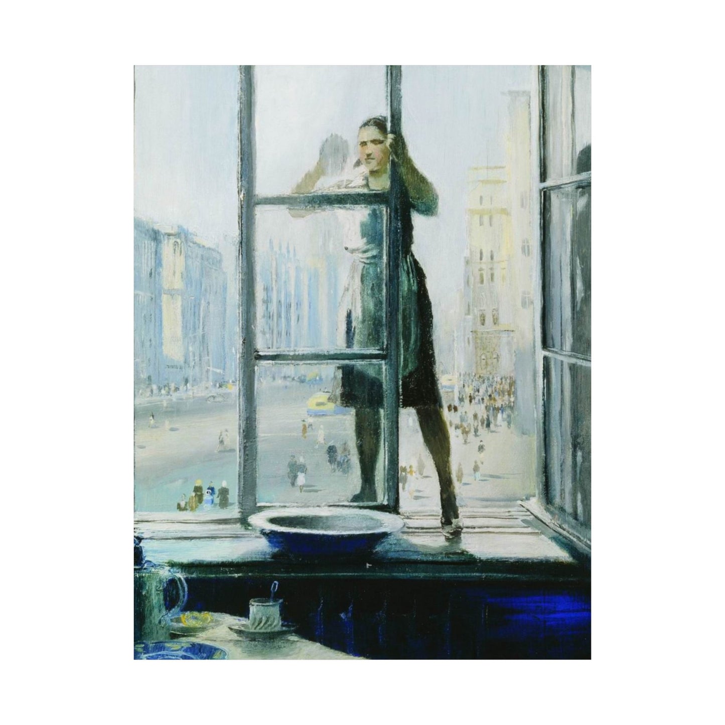 Spring Window by Yuri Pimenov Soviet Art Print Cultural Masterpiece Wall Decor Poster - Available in Large Sizes